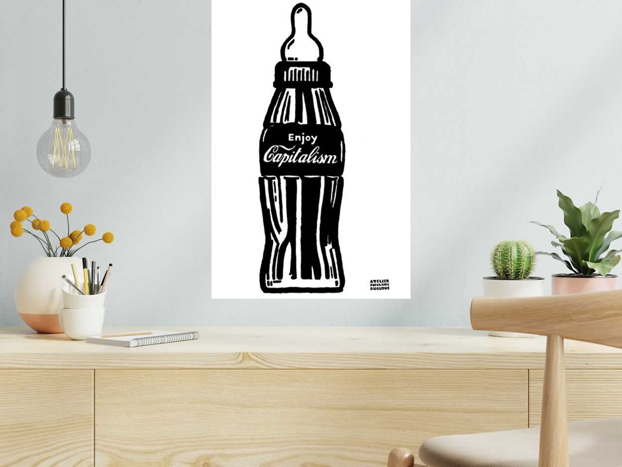 Editions d'art de DUGUDUS a pour titre ENJOY CAPITALISM style graphique dim : DUGUDUSprix:70