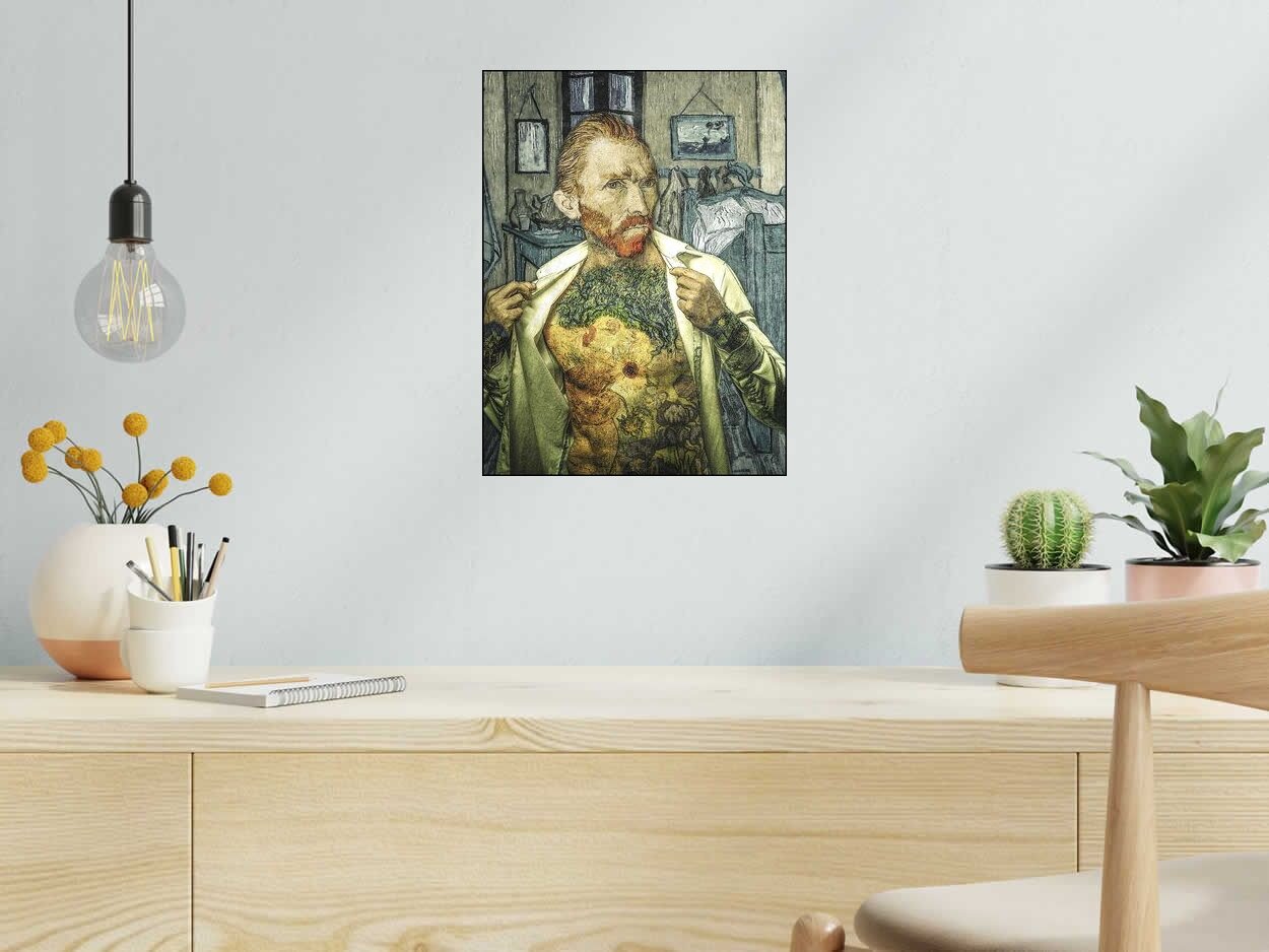 Editions d'art de OliR a pour titre VINCENT'S BEDROOM style figuratif, graphique dim : OliRprix:70