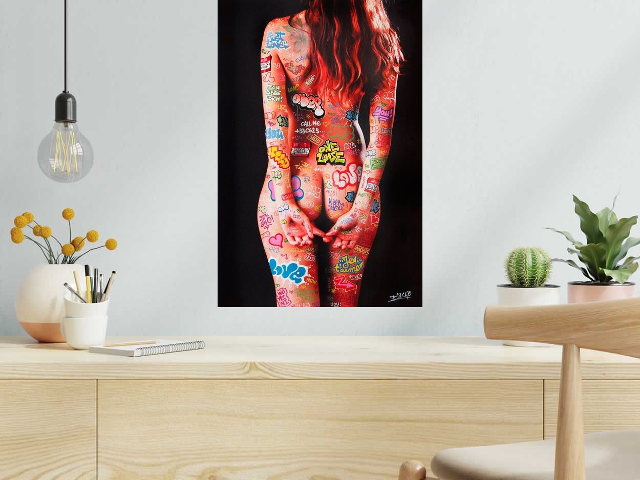 Editions d'art de BLACH a pour titre Erotic Graffiti Couleur style street art dim : BLACHprix:100