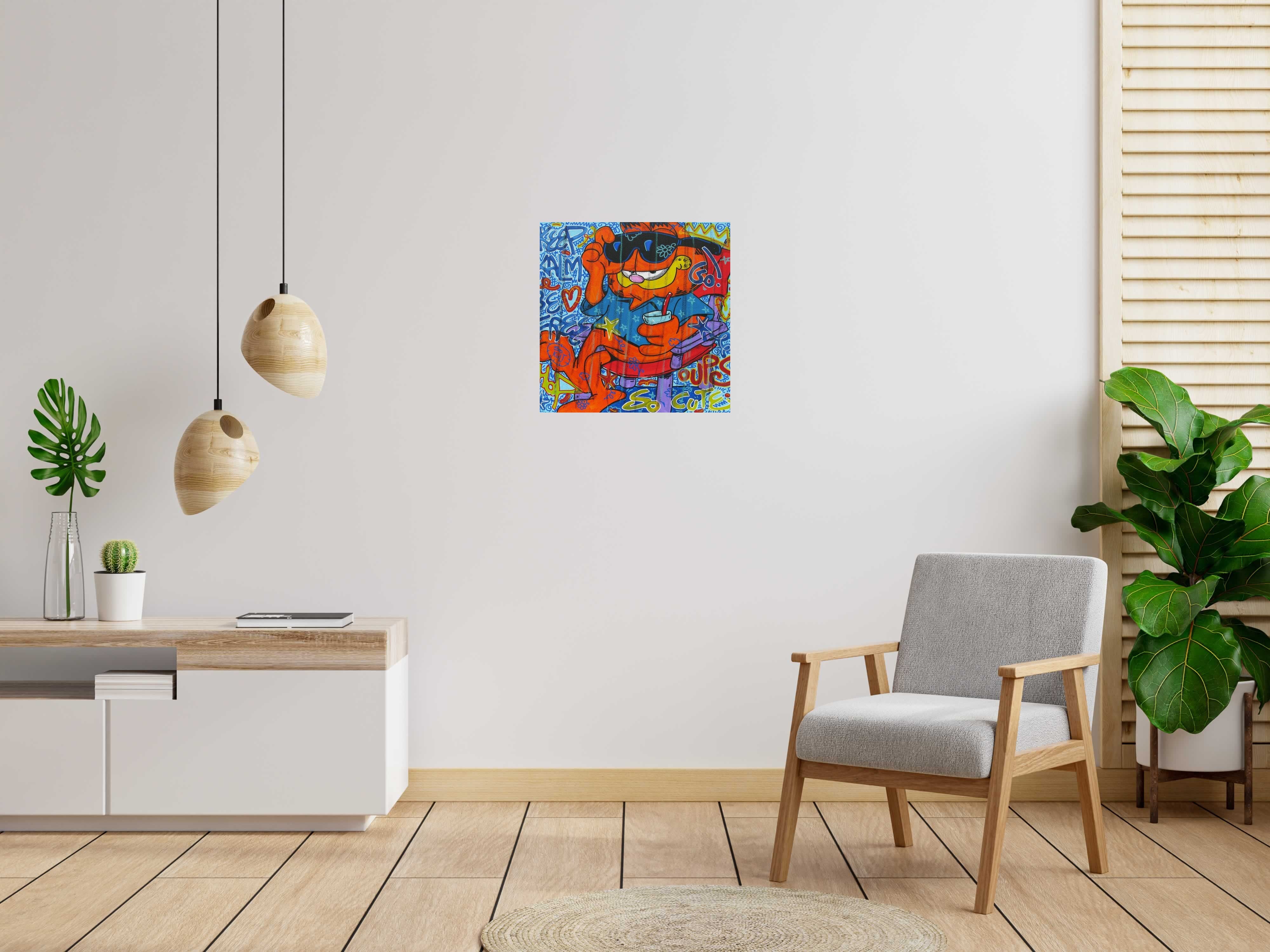Tableau de RICO SAB a pour titre Keep kalm be free style street pop art, street art dim : RICO SABprix:320