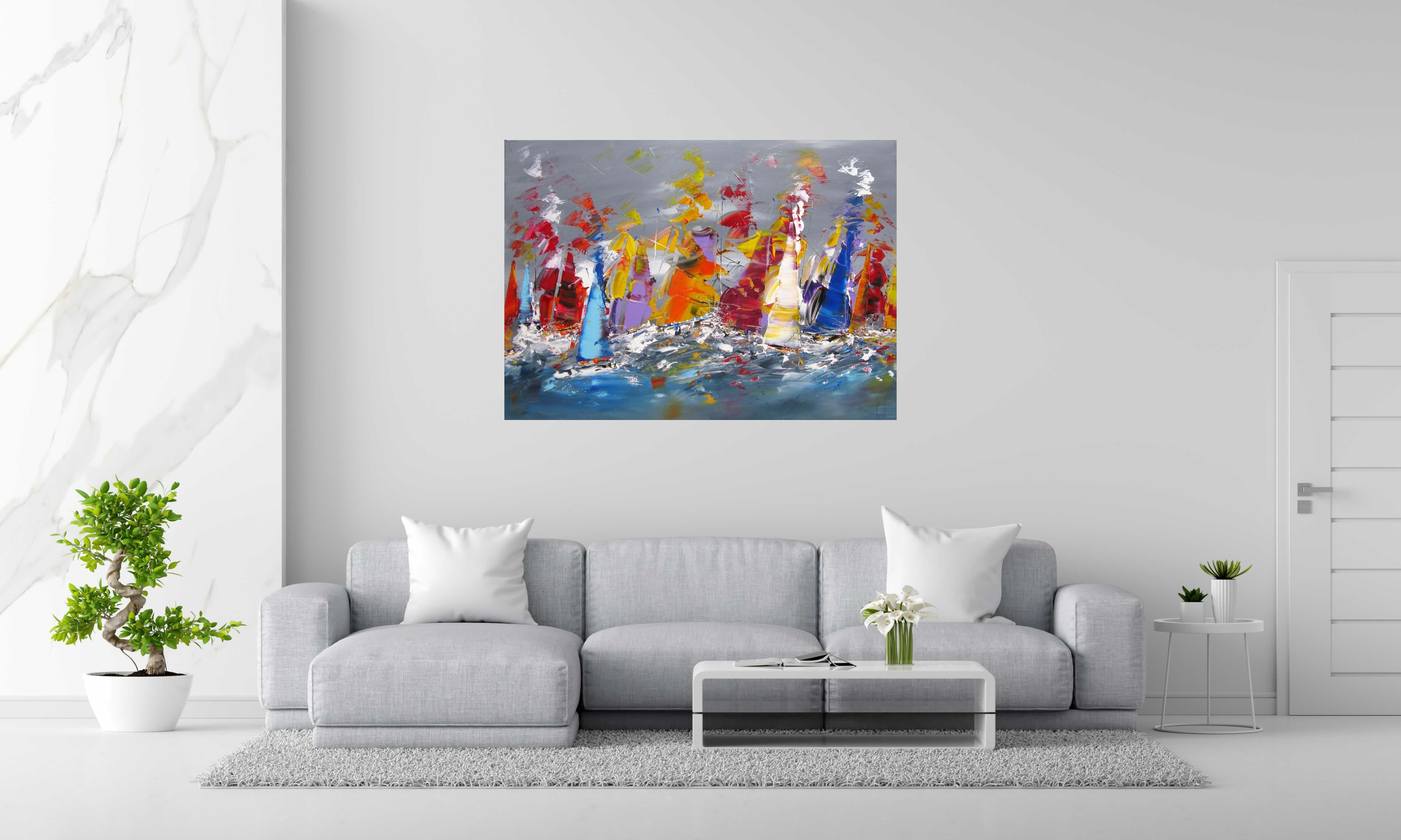 Tableau de F. BOUTET a pour titre MARINE ABSTRAITE 2024-57 style abstrait dim : F. BOUTETprix:1200