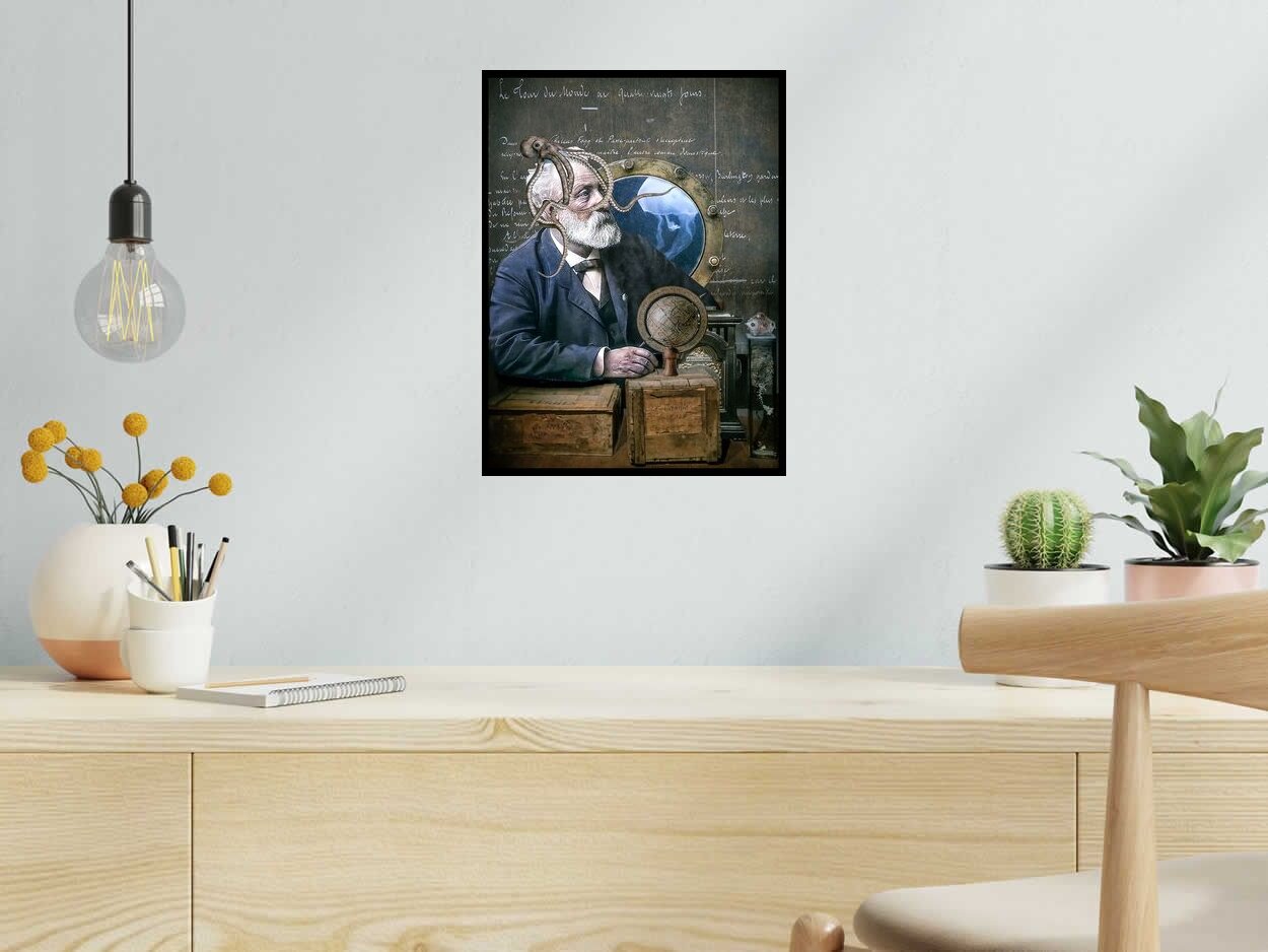 Editions d'art de OliR a pour titre Jules Verne style grapique, figurative dim : OliRprix:70