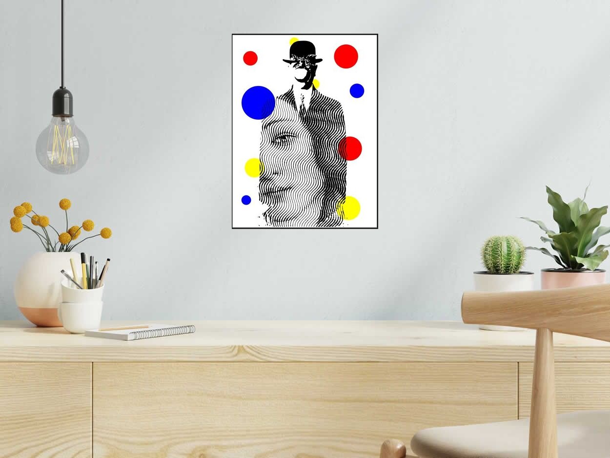 Editions d'art de WAWAPOD a pour titre Magritte Botticelli style street pop art, graphique dim : WAWAPODprix:60