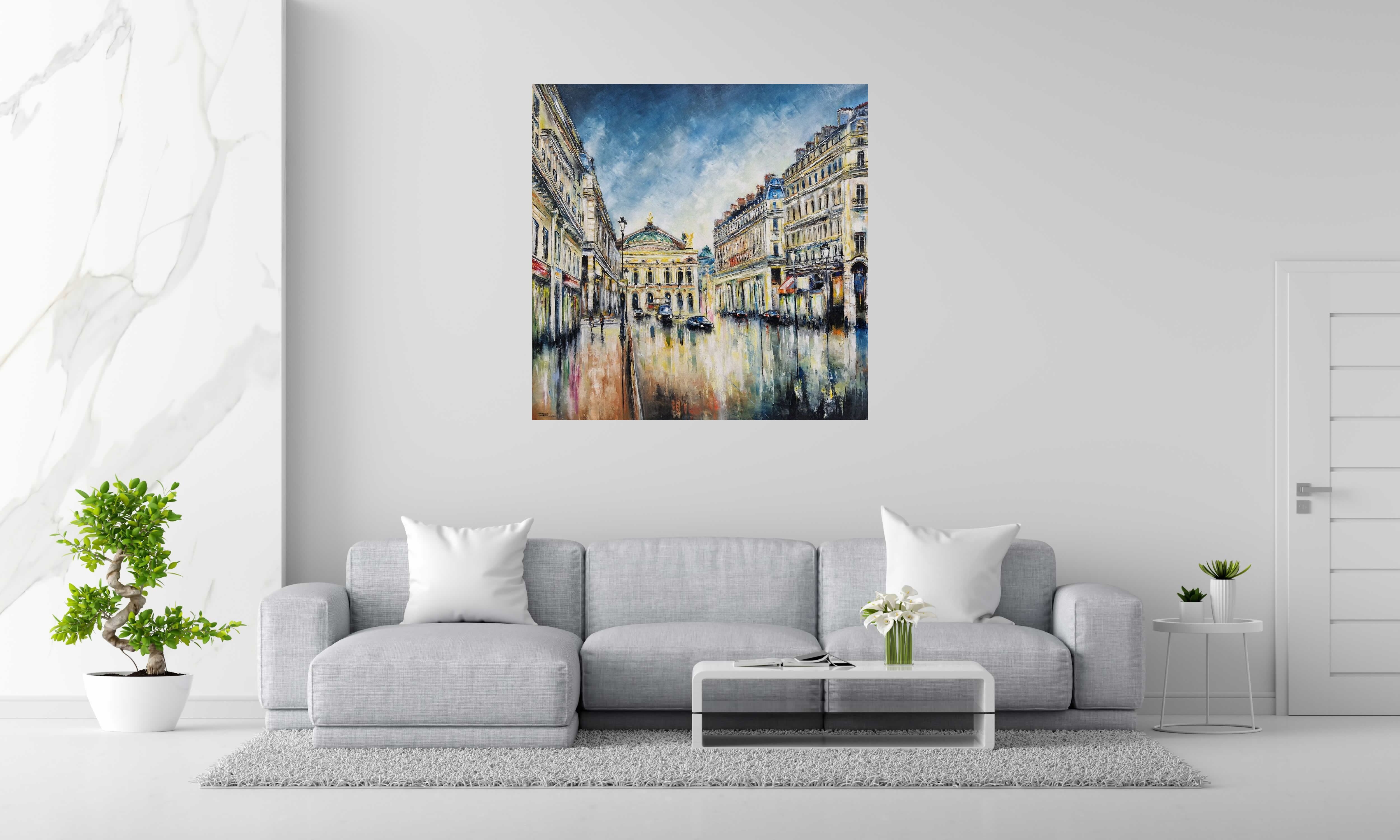 Tableau de PHIL a pour titre L'opéra. Paris style figuratif dim : PHILprix:1200