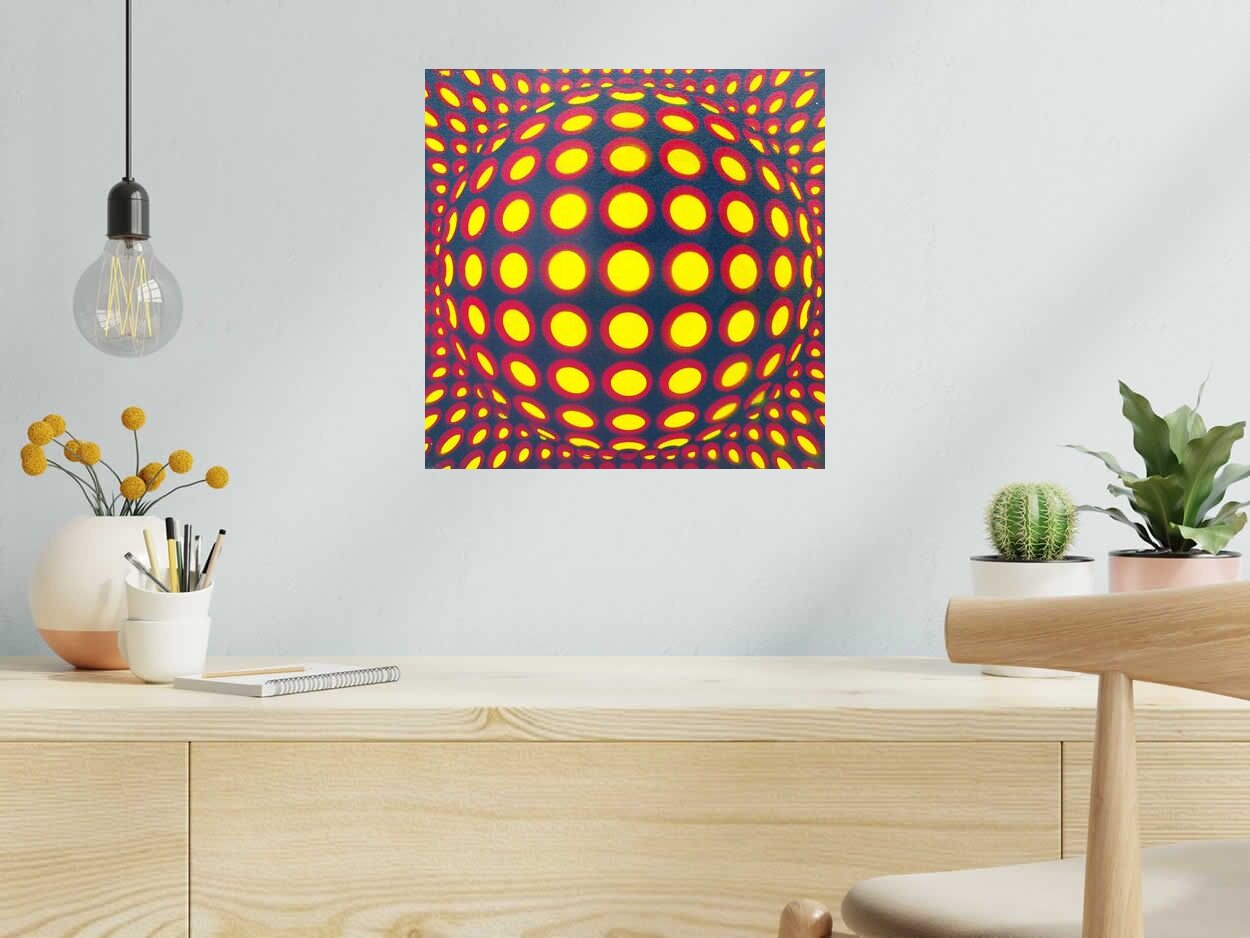 Tableau de YANN GUINCHAN a pour titre Boule 6 style graphique dim : YANN GUINCHANprix:150
