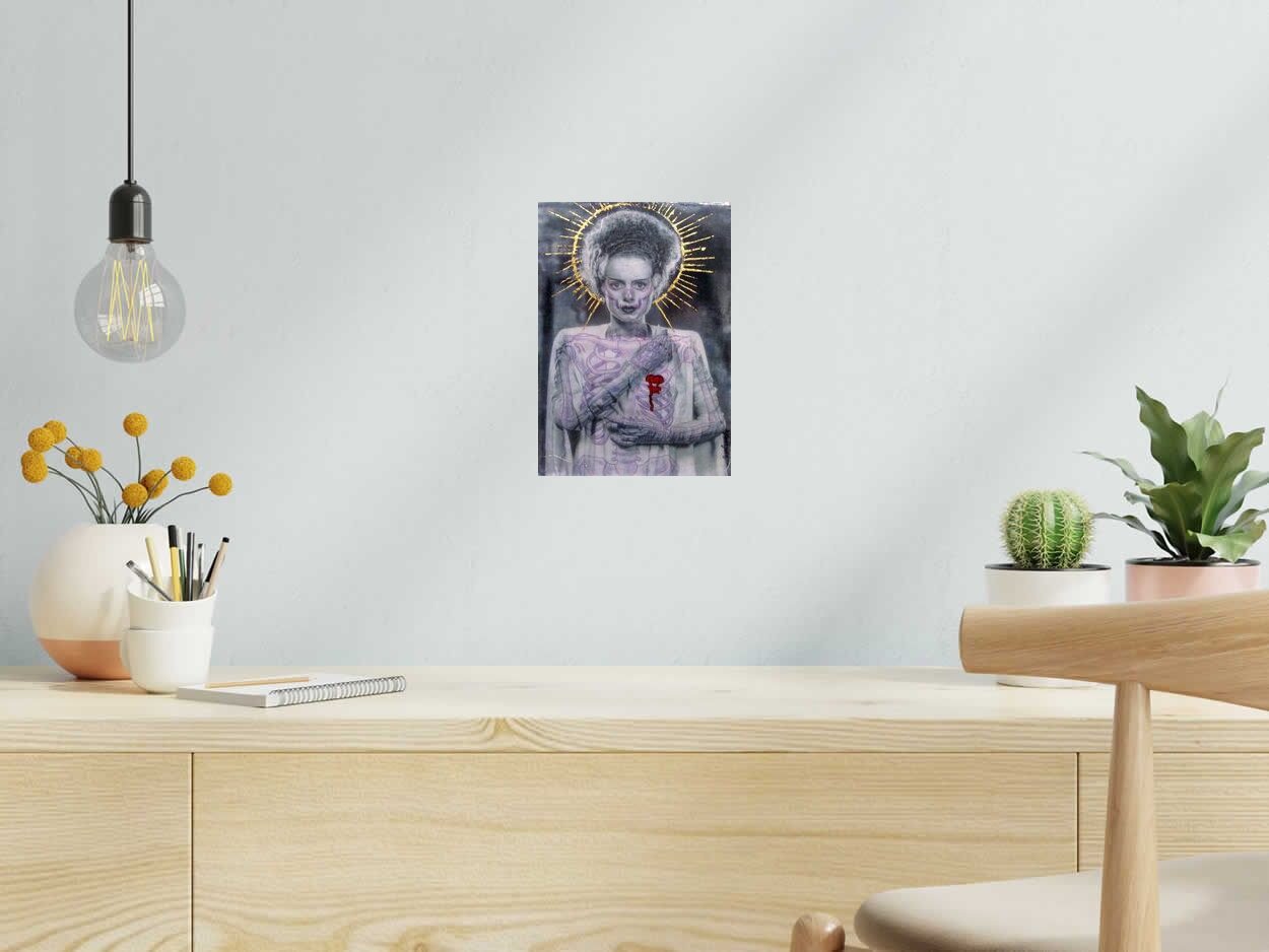 Editions d'art de Carlos Olmo a pour titre The bride of frankenstein style figuratif dim : Carlos Olmoprix:400