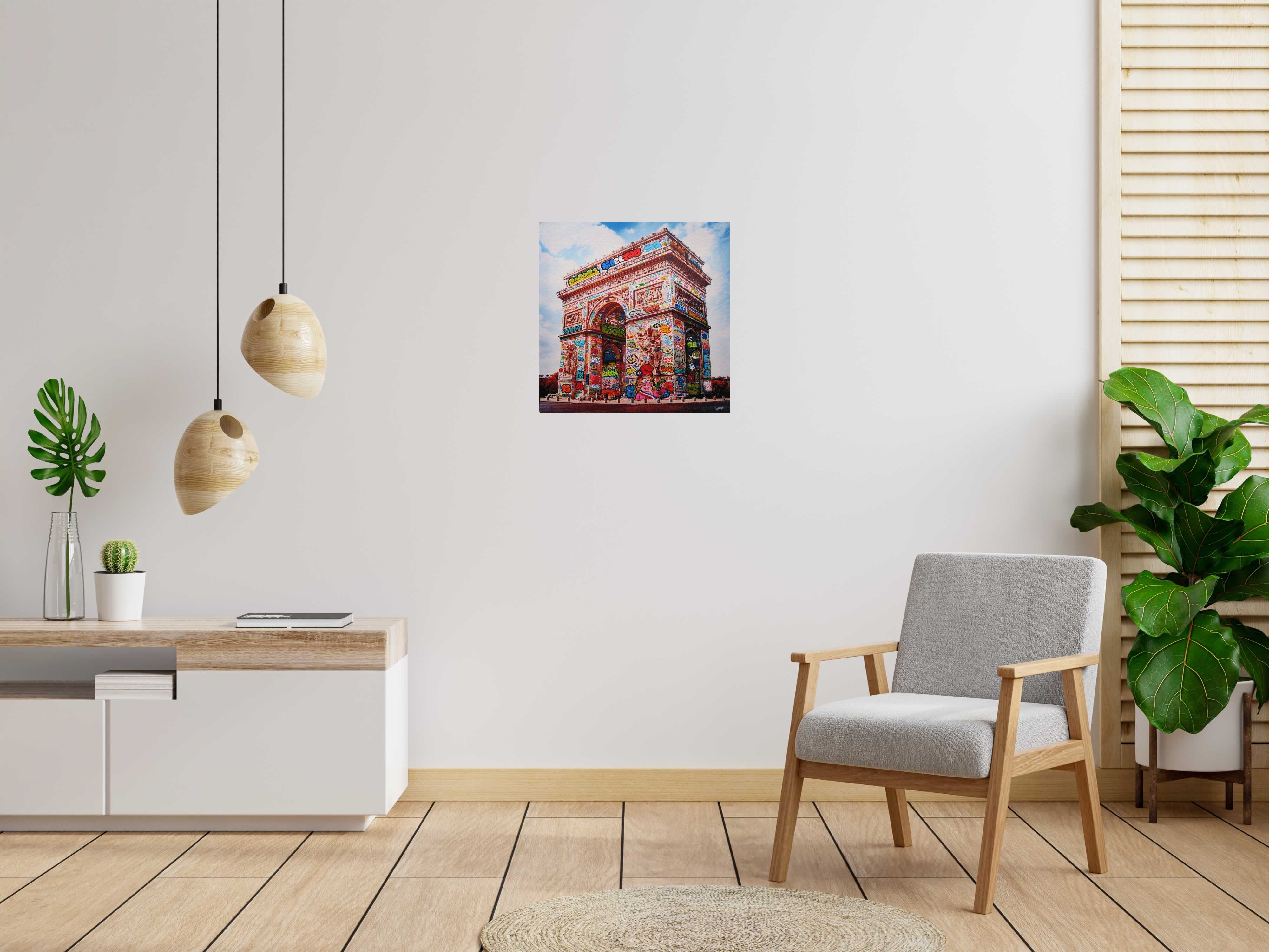 Editions d'art de BLACH a pour titre ARC DE TRIOMPHE DE LA LIBERTAAYY style graffiti, street pop art dim : BLACHprix:160