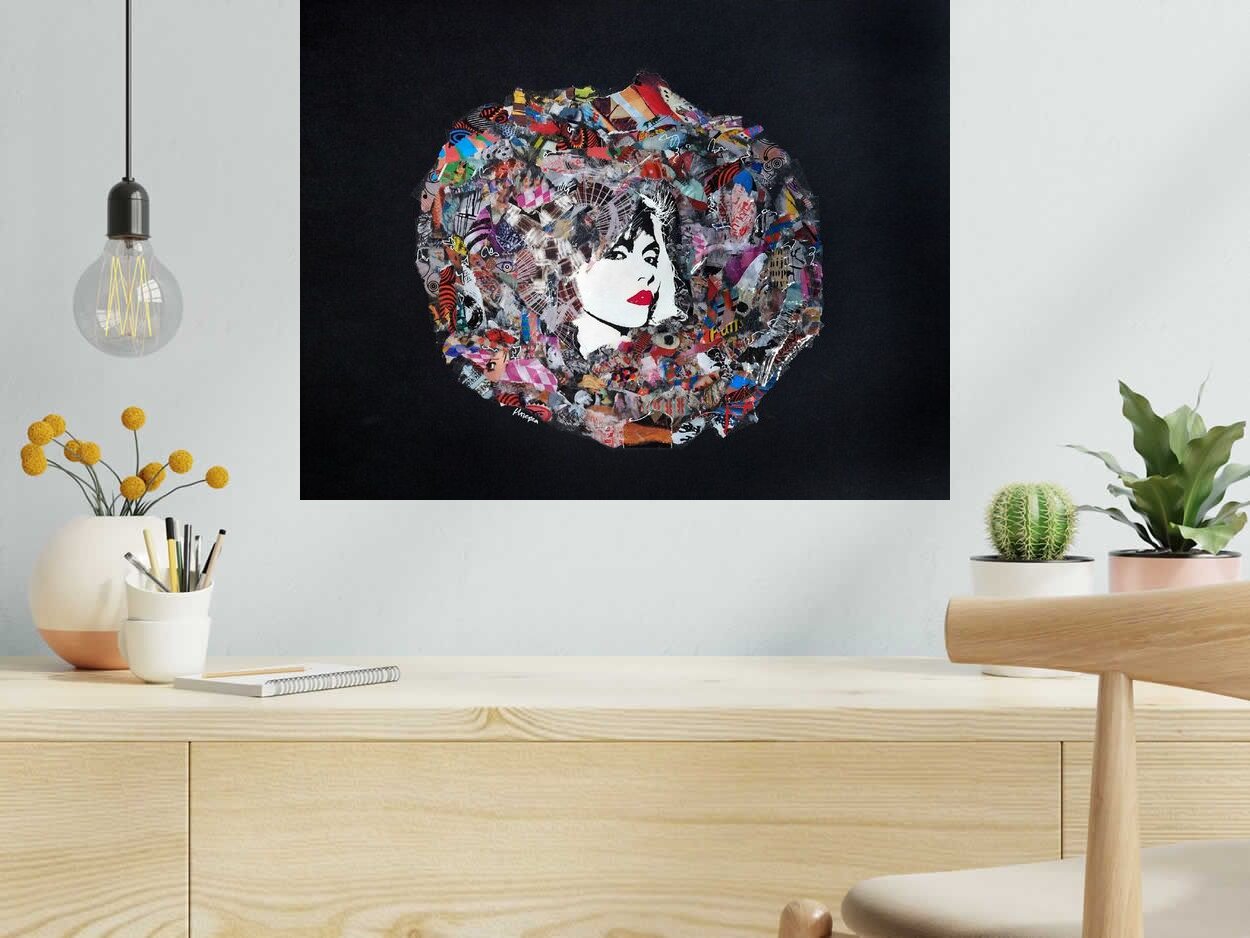 Editions d'art de FLOREPEA a pour titre Redlips Debbie style graphique dim : FLOREPEAprix:300