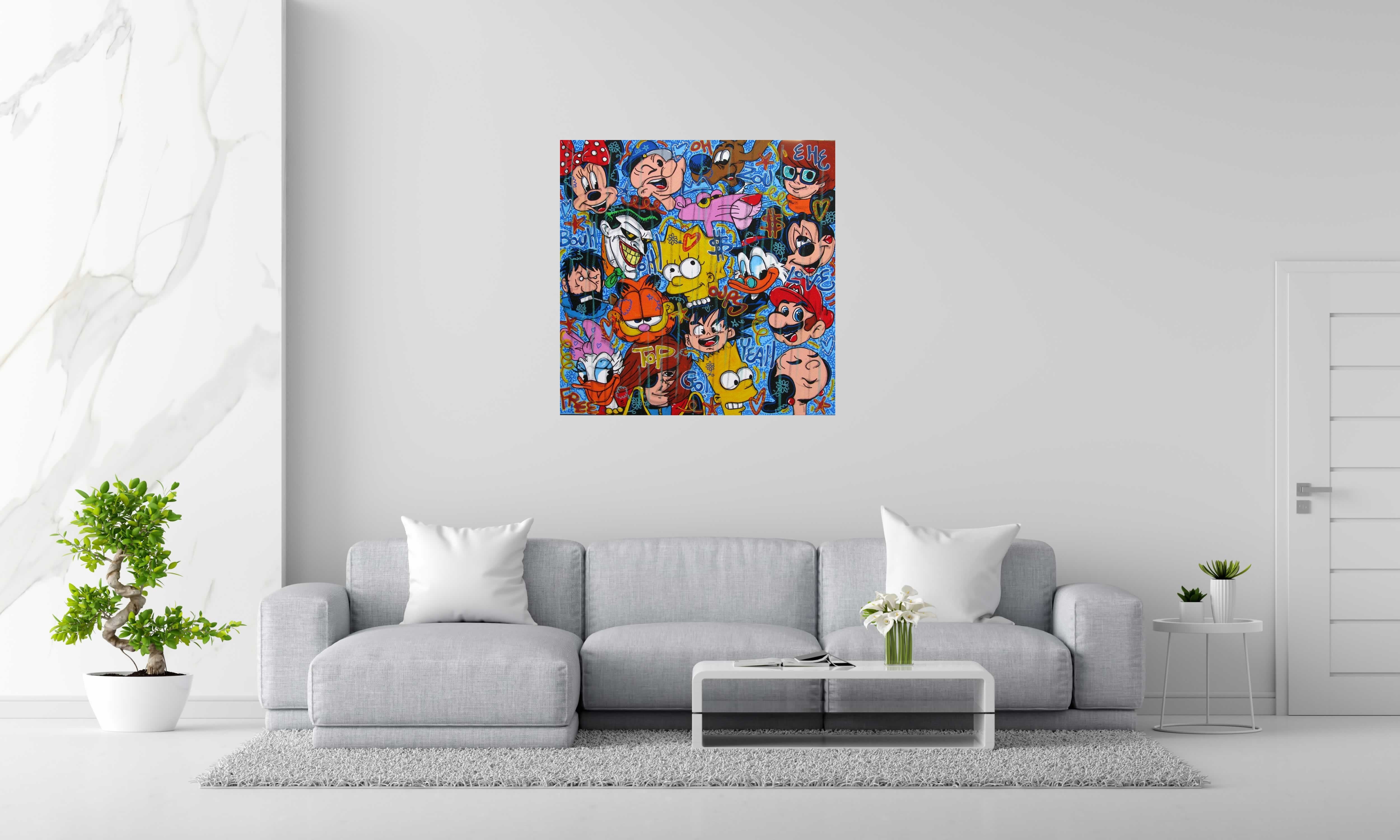 Tableau de RICO SAB a pour titre So kult style street pop art, street art dim : RICO SABprix:950