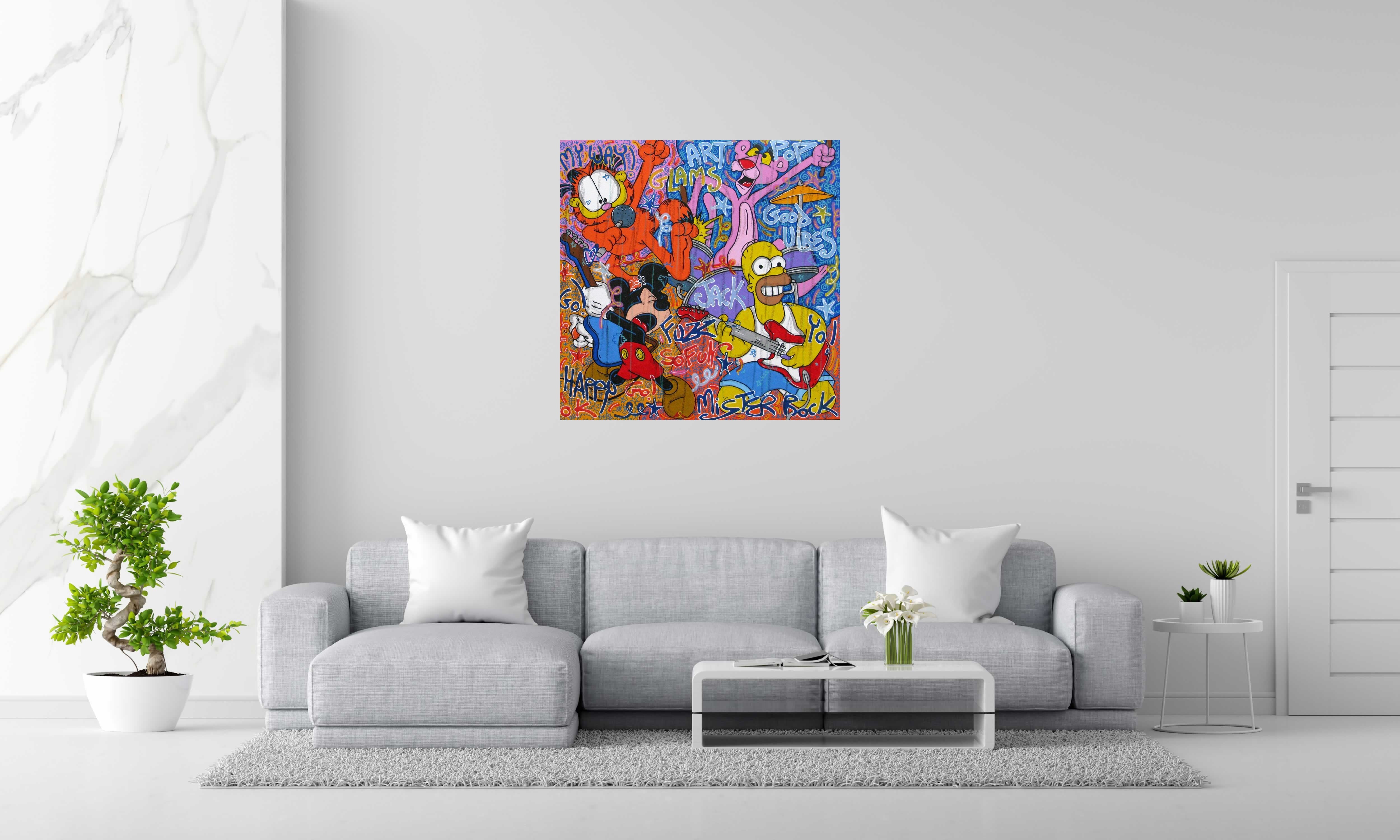 Tableau de RICO SAB a pour titre Arty be jack style street pop art, street art dim : RICO SABprix:950