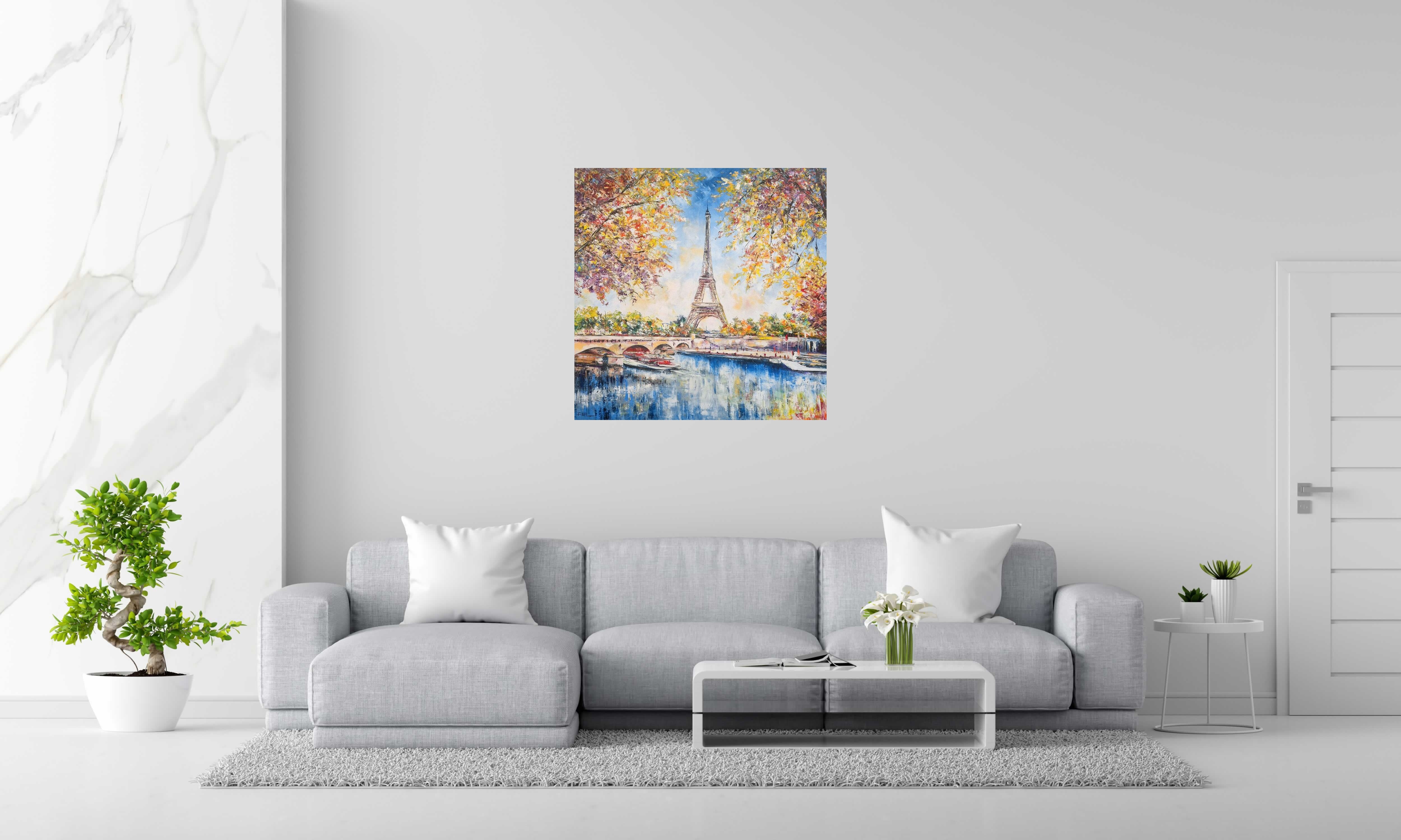 Tableau de PHIL a pour titre Paris style abstrait dim : PHILprix:700
