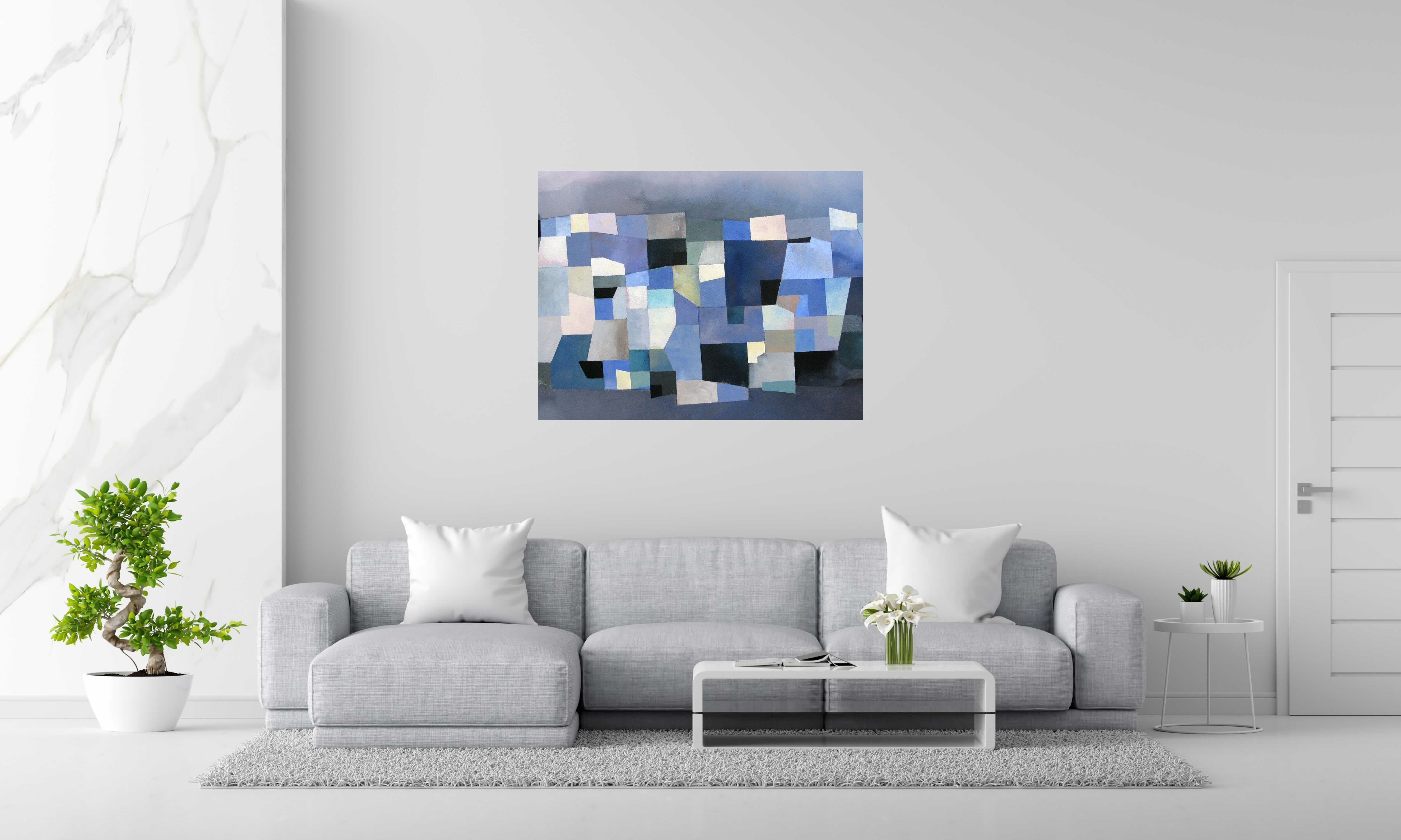 Tableau de N MAFFRE a pour titre Blue moon 3 style figuratif dim : N MAFFREprix:1200