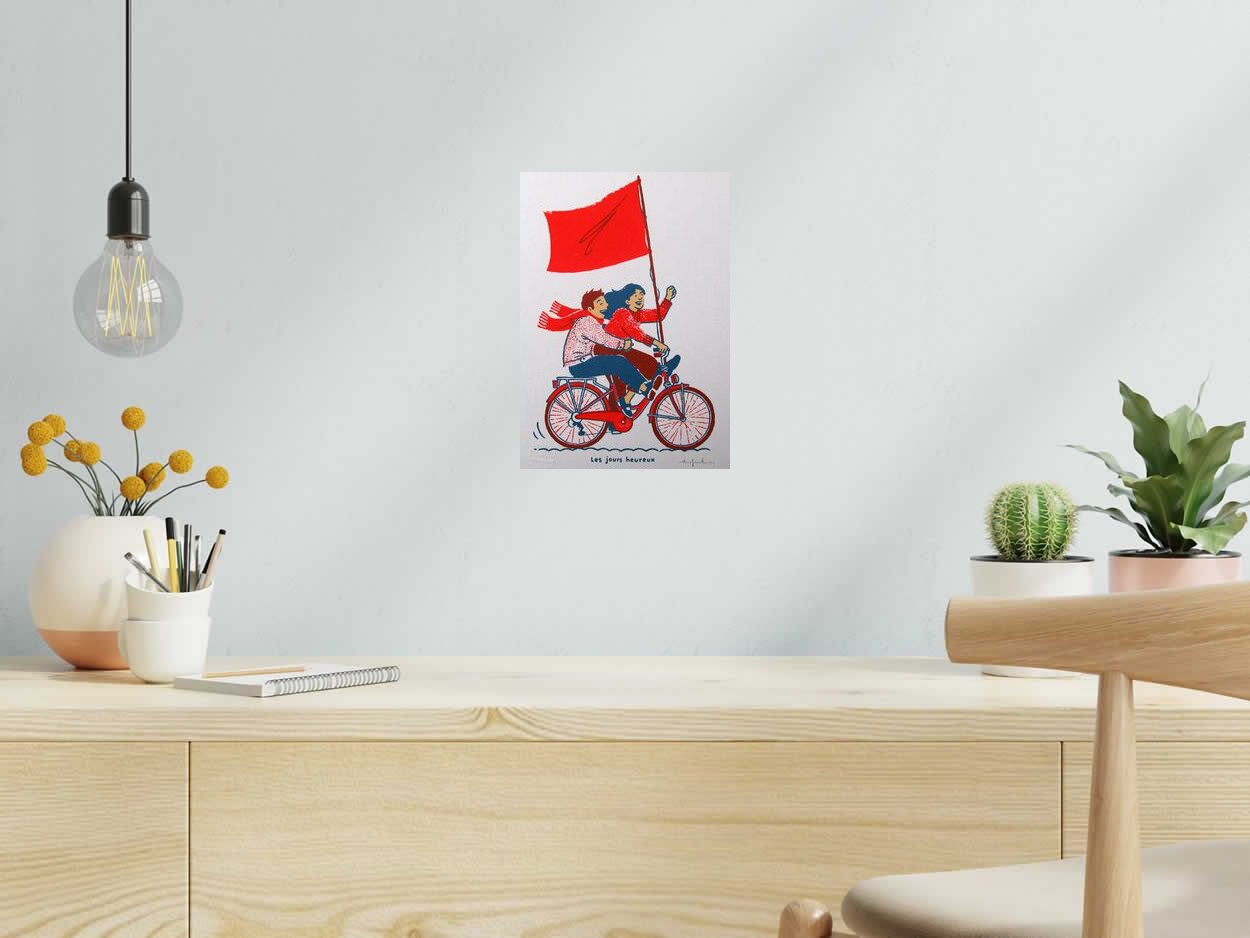 Editions d'art de DUGUDUS a pour titre Jours heureux style graphique dim : DUGUDUSprix:40