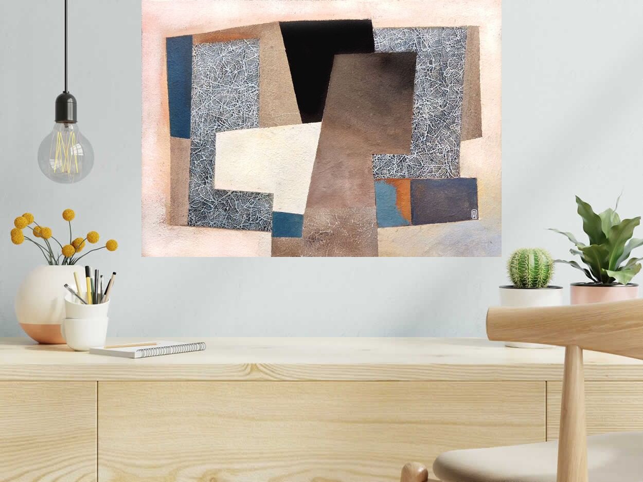 Tableau de N MAFFRE a pour titre A deux style figuratif dim : N MAFFREprix:450