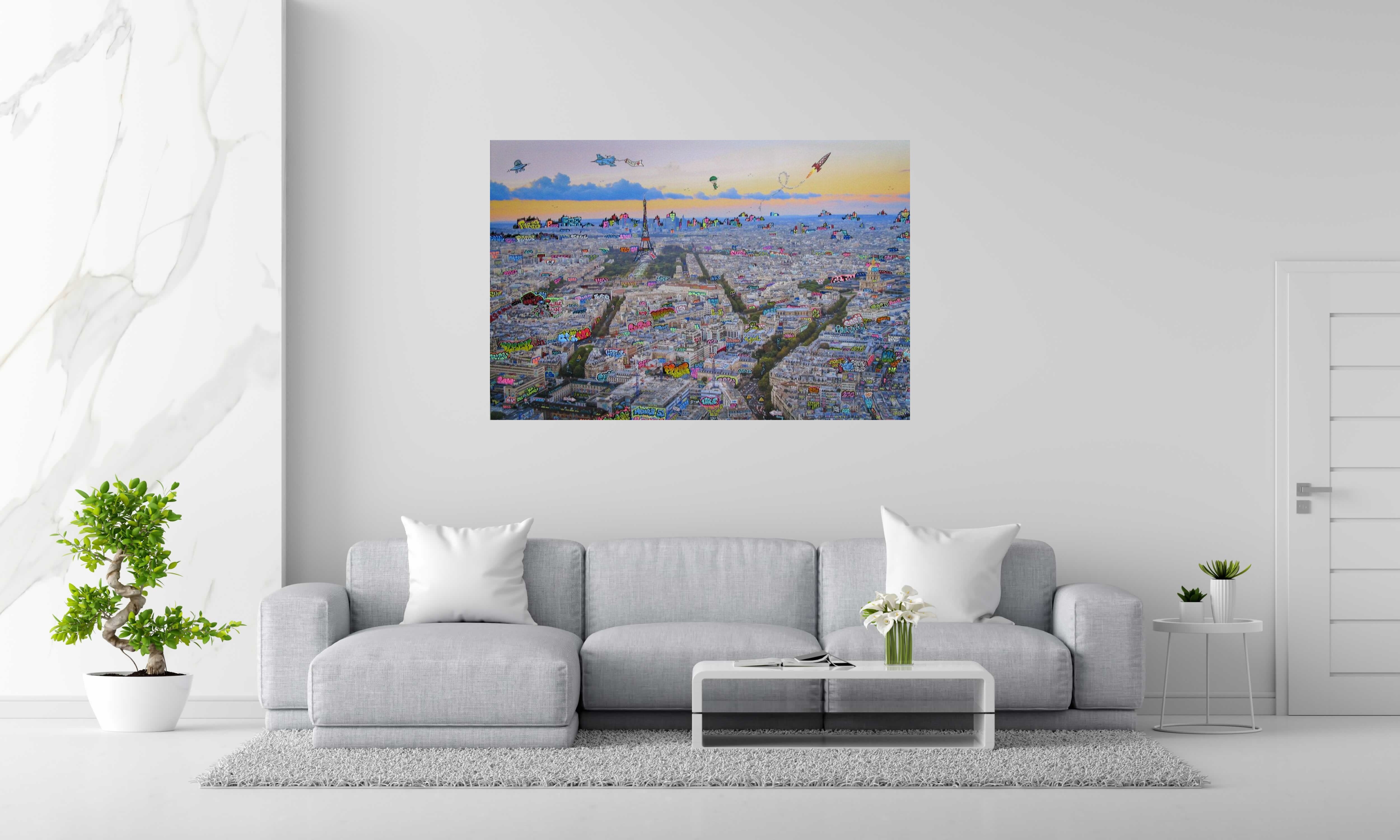 Editions d'art de BLACH a pour titre Paris Blaze style graffiti, street pop art dim : BLACHprix:1500