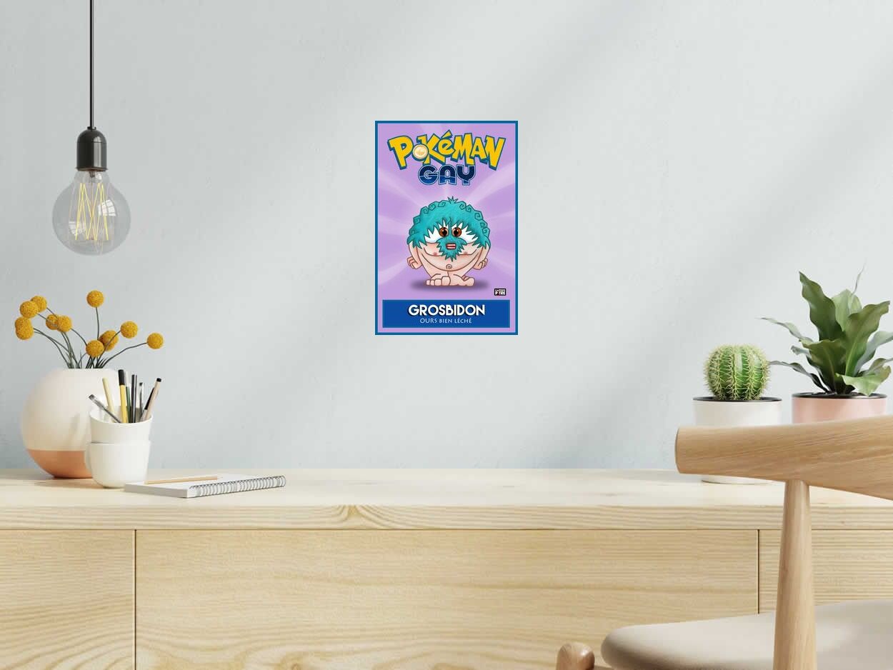 Editions d'art de L'ARTISTE PITRE a pour titre POKEMAN GAY 6 GROSBIDON style figuratif, graphique dim : L'ARTISTE PITREprix:30