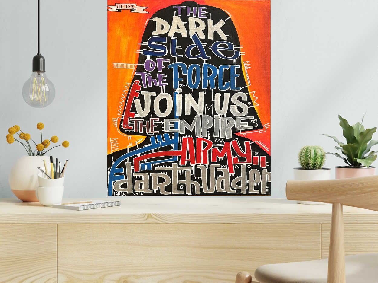 Dessin de TAREK a pour titre Darth vader #4 style street pop art dim : TAREKprix:1700