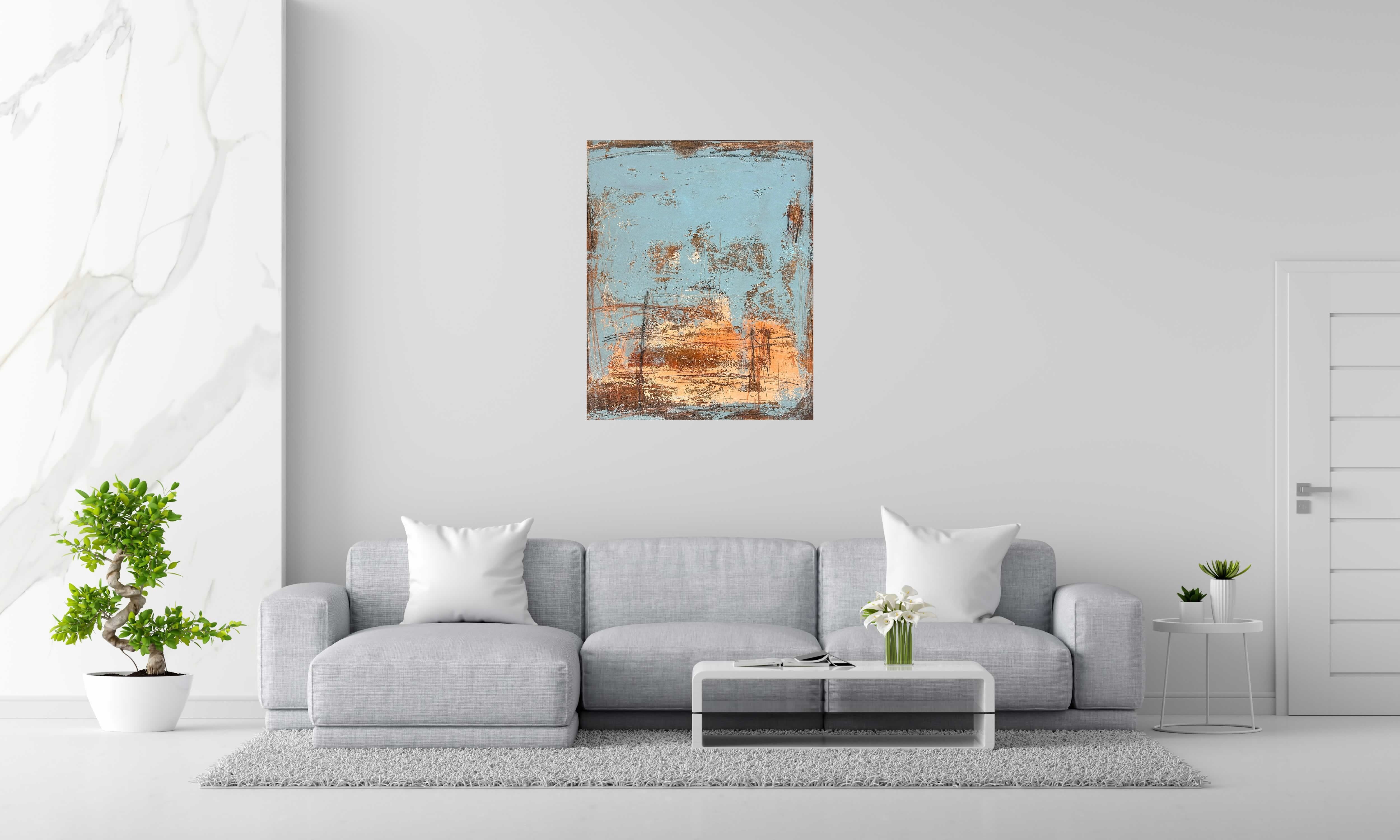 Tableau de TANIA CARRARA a pour titre Nuances d'aube style abstrait dim : TANIA CARRARAprix:950