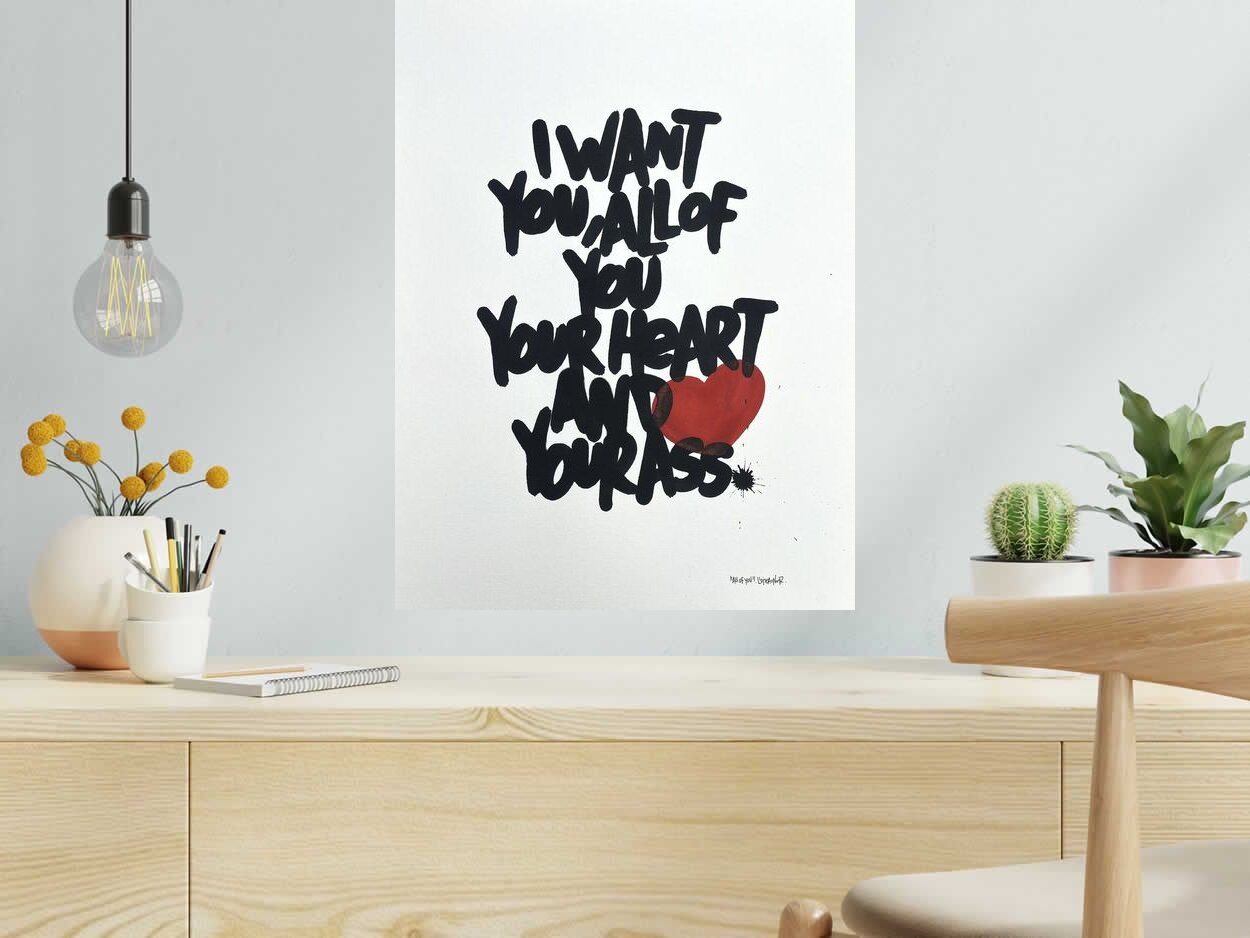 Dessin de L'OISEAU NOIR a pour titre I want you style graphique dim : L'OISEAU NOIRprix:380