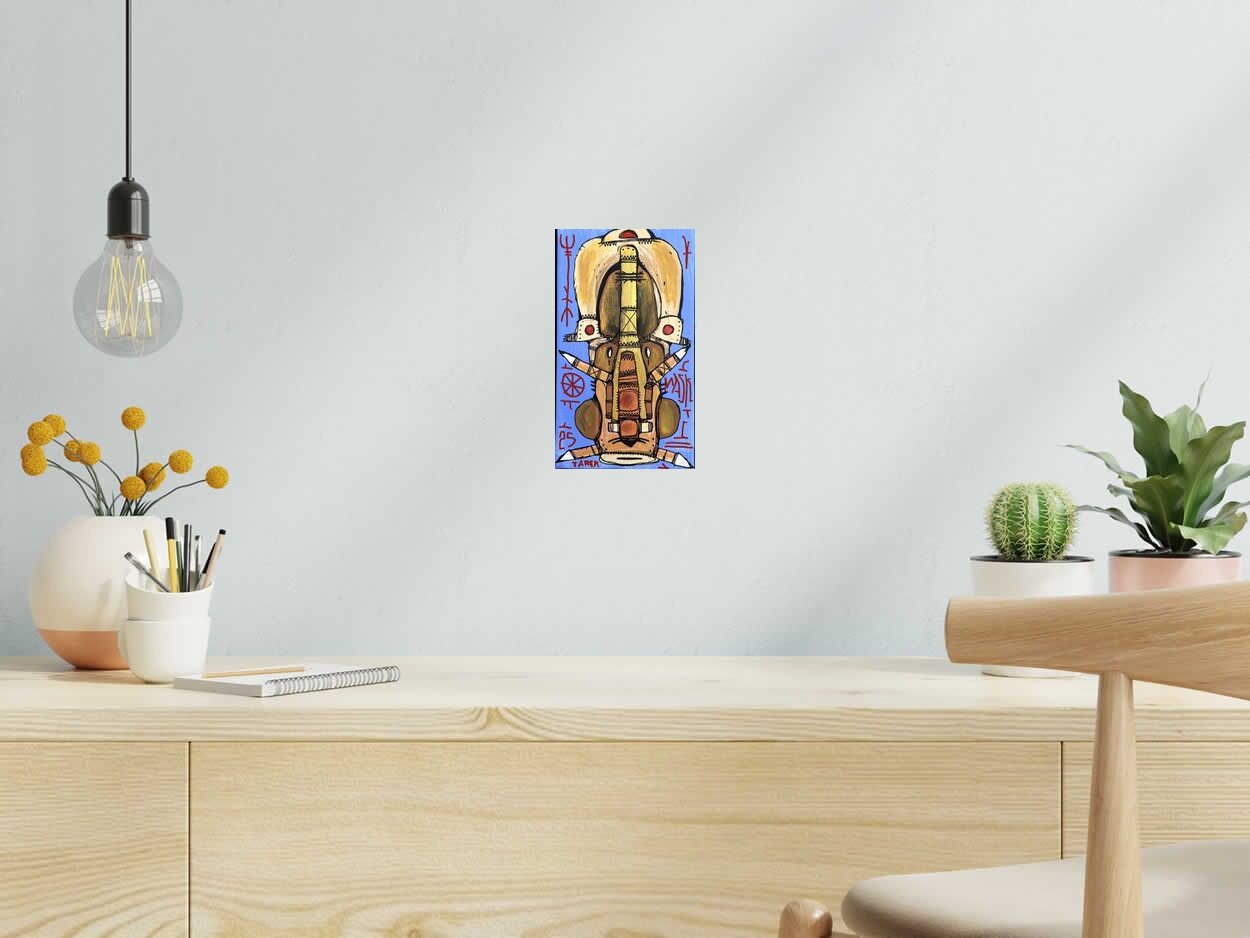 Tableau de TAREK a pour titre Mask style street pop art, graphique dim : TAREKprix:140