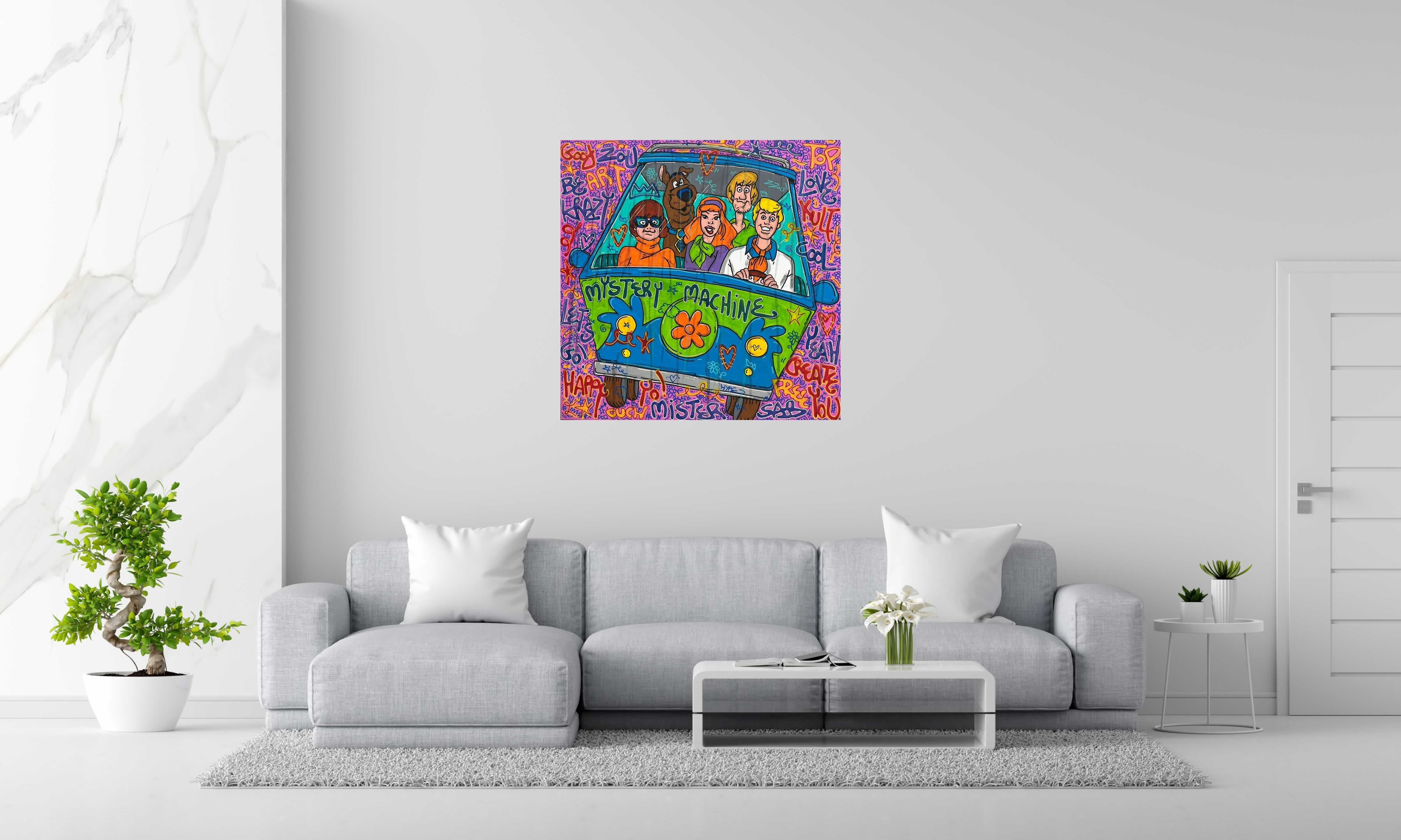 Tableau de RICO SAB a pour titre Be Krazy Scooby style street pop art, street art dim : RICO SABprix:950