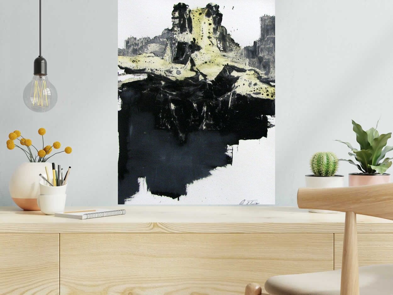 Dessin de ARANCHA TEJEDOR a pour titre TERRITORIOS style abstrait dim : ARANCHA TEJEDORprix:160