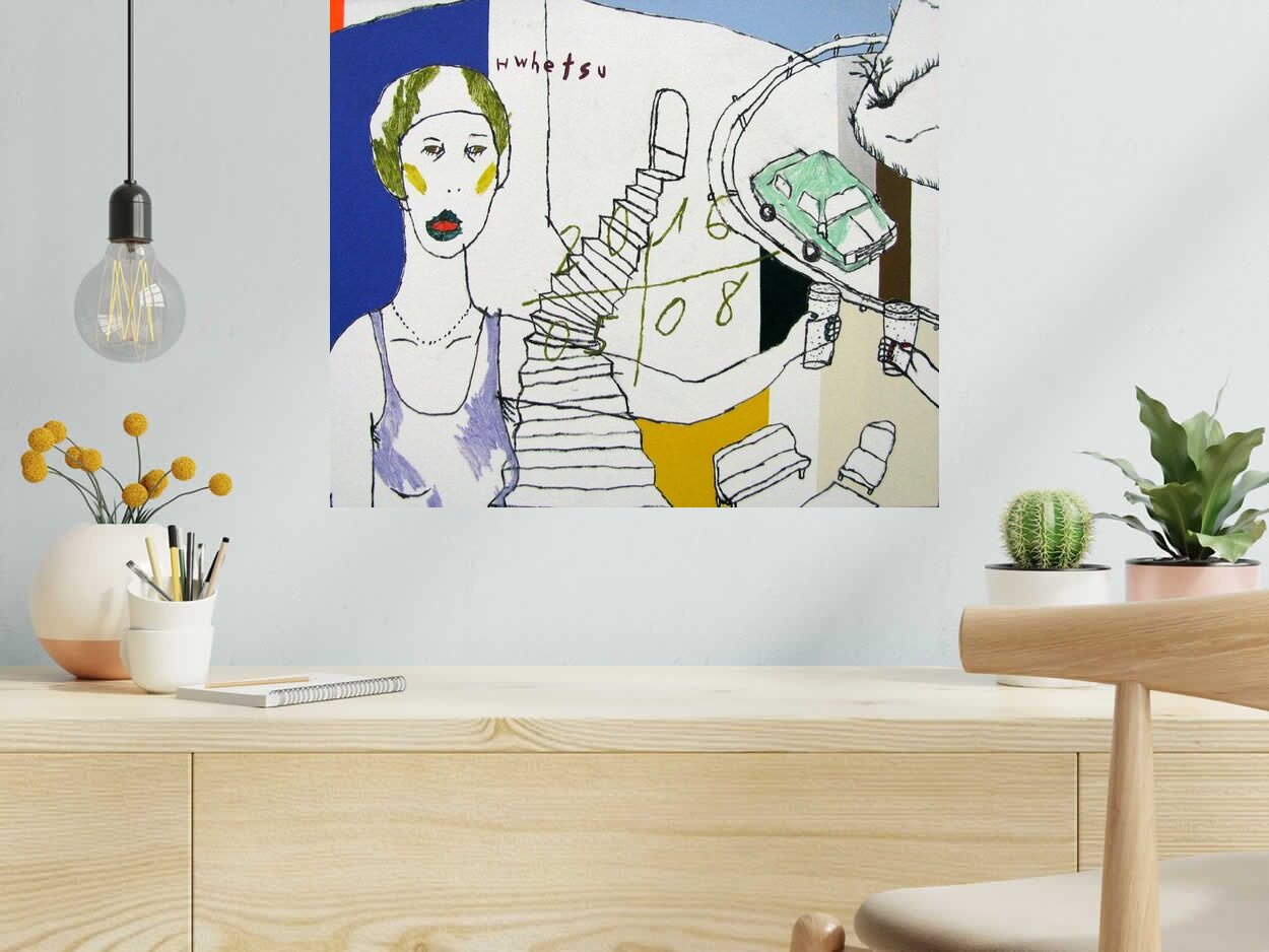 Tableau de ETSUKO a pour titre LE 5 AOUT 2016 style figuratif dim : ETSUKOprix:250