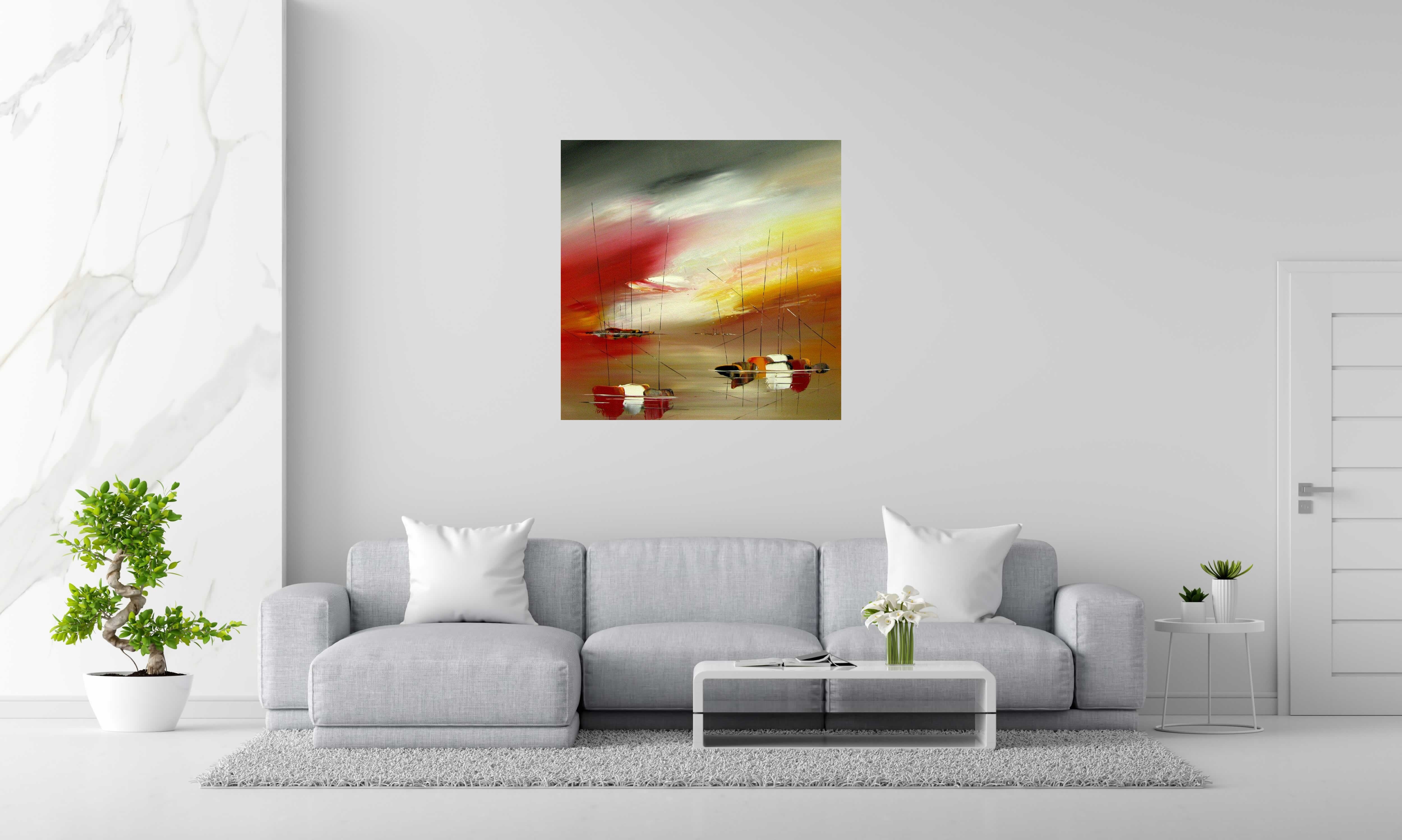 Tableau de F. BOUTET a pour titre SANS TITRE style figuratif dim : F. BOUTETprix:850