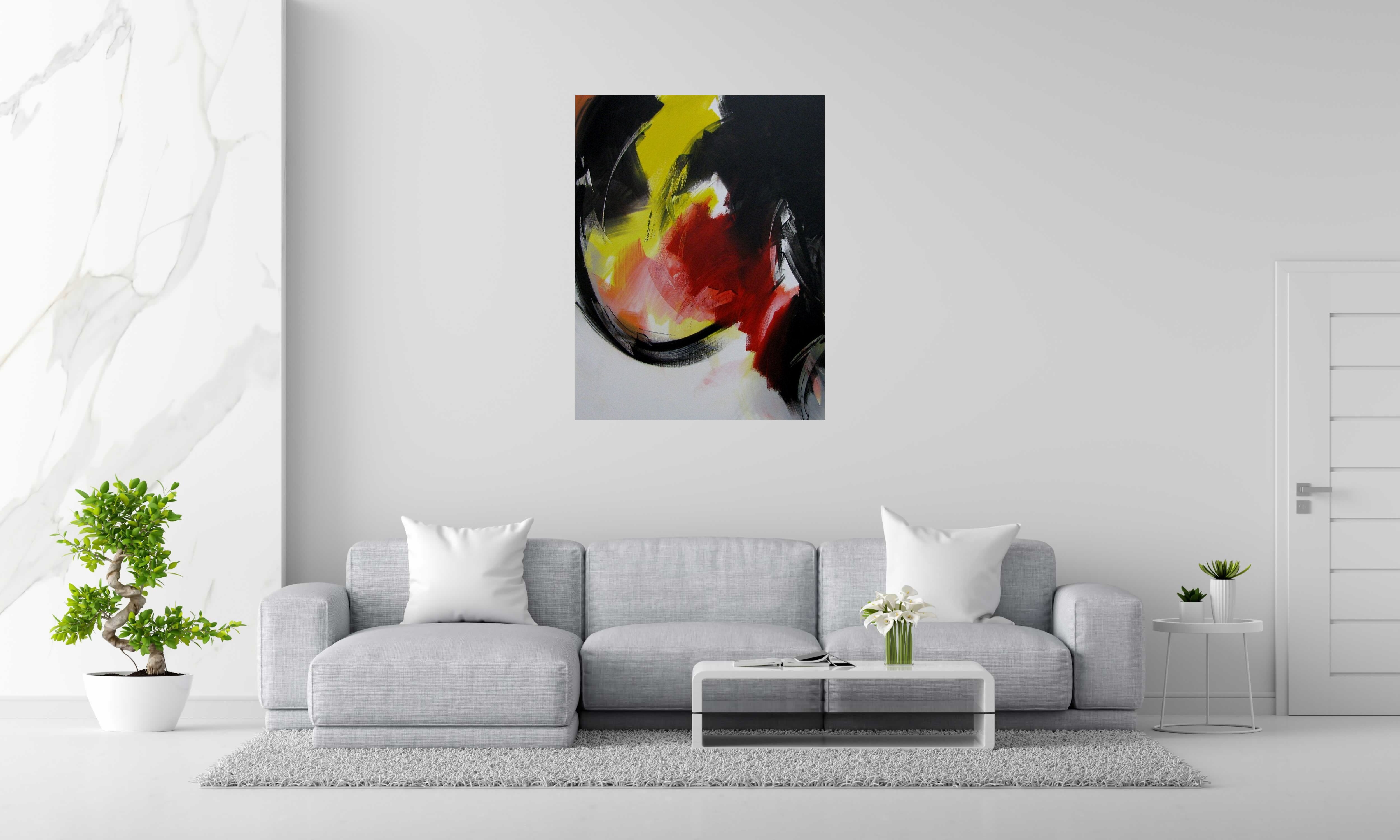 Tableau de JM BARROIS a pour titre SANS TITRE style abstrait dim : JM BARROISprix:800