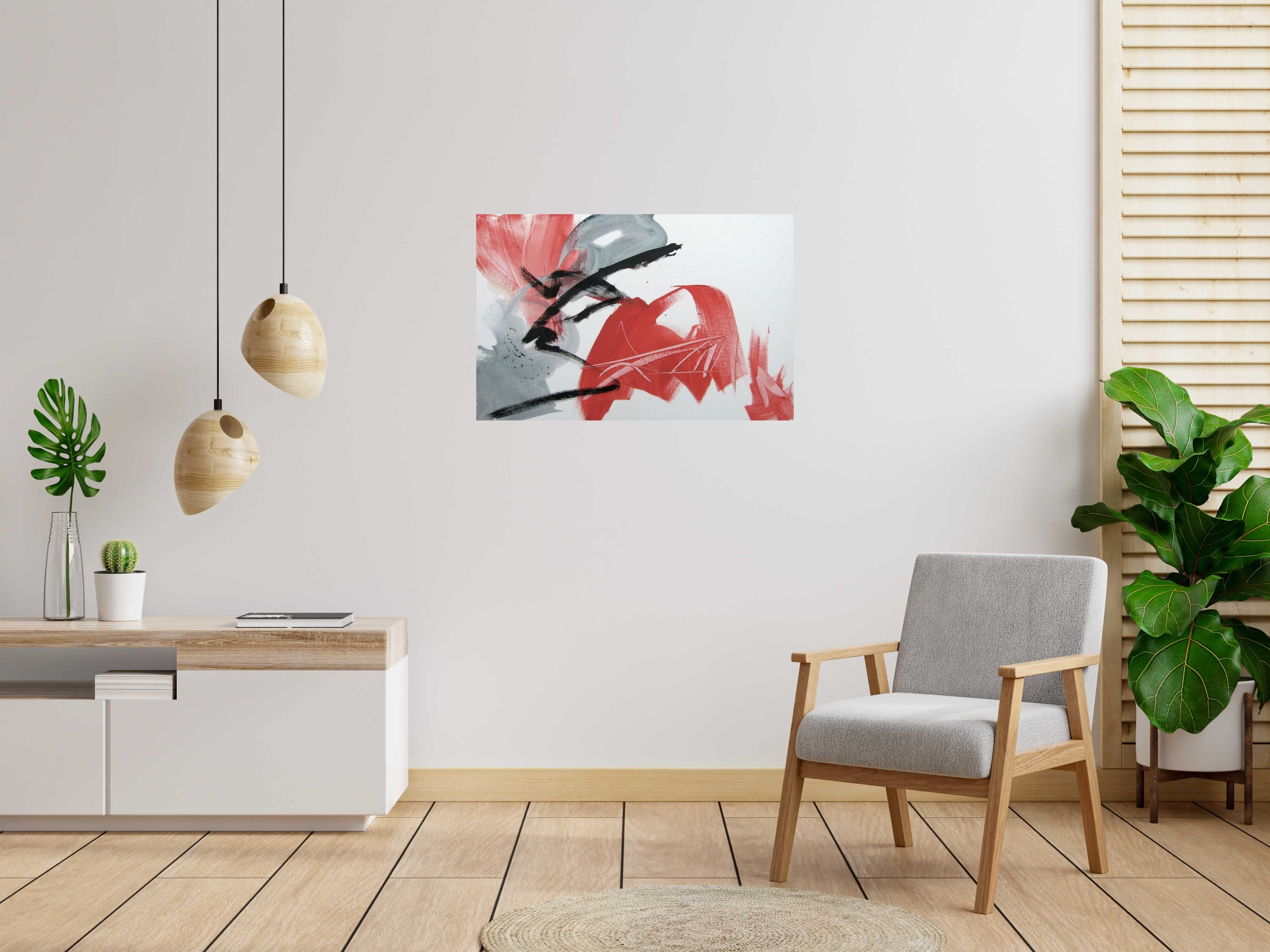 Tableau de JM BARROIS a pour titre SANS TITRE style abstrait dim : JM BARROISprix:650