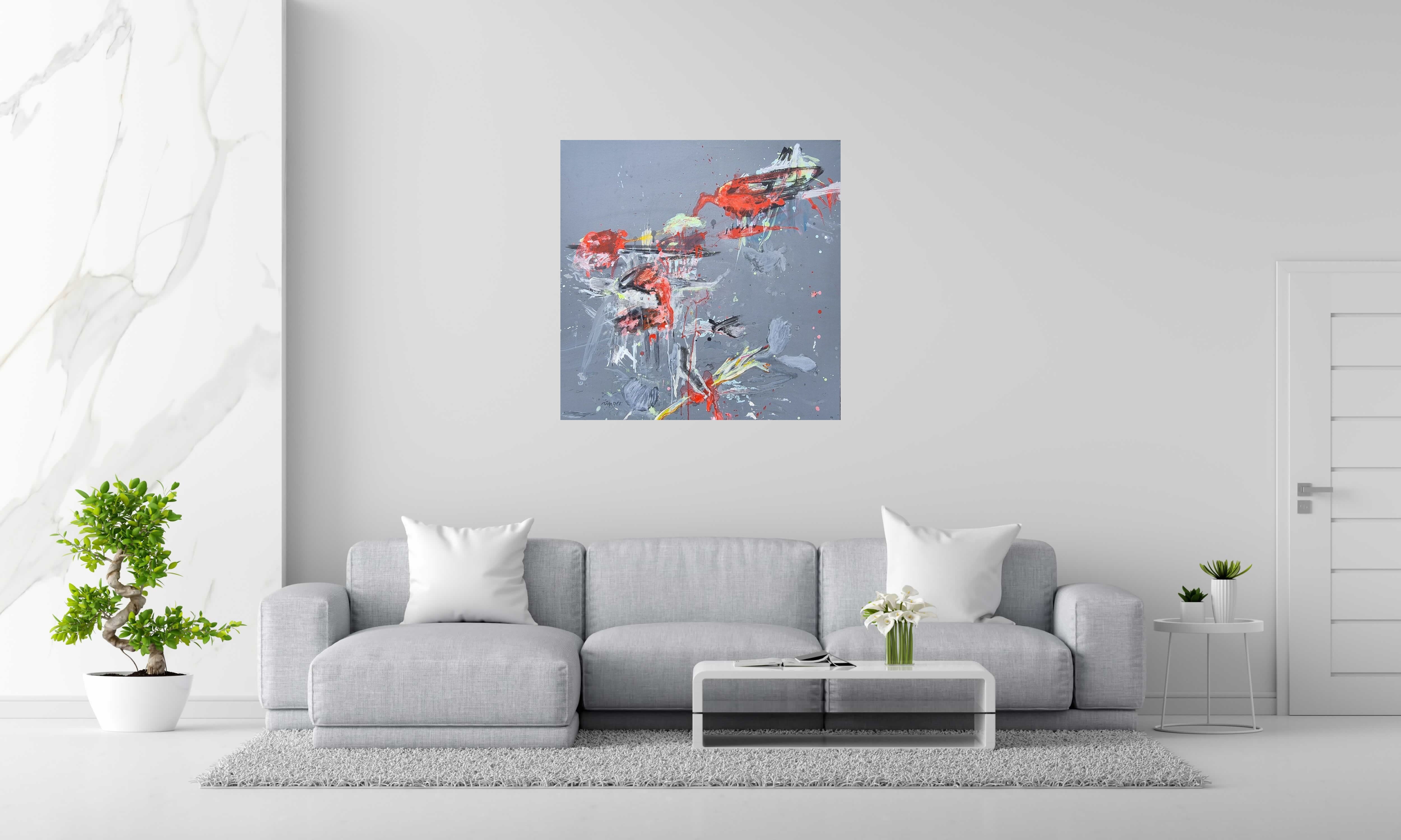 Tableau de RINGER HERVE a pour titre SANS TITRE style abstrait dim : RINGER HERVEprix:950