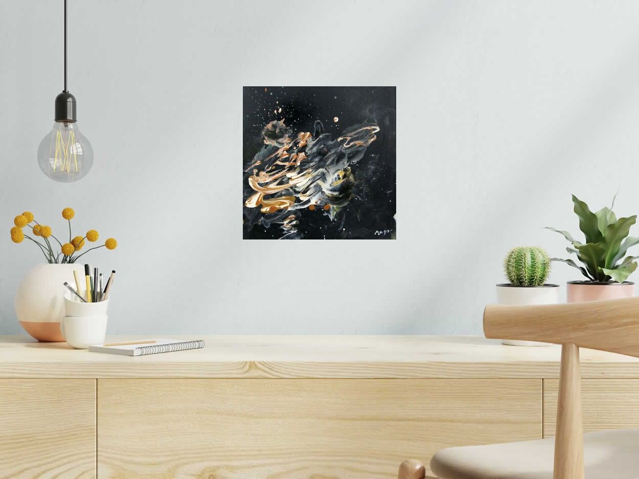 Tableau de RINGER HERVE a pour titre SANS TITRE style abstrait dim : RINGER HERVEprix:160