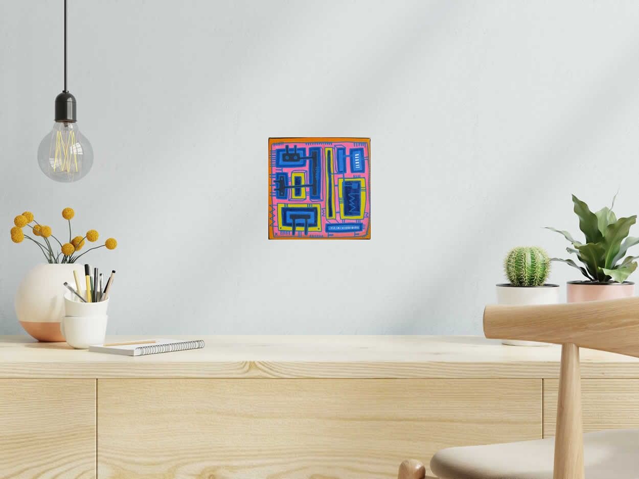 Tableau de TAREK a pour titre COMPOSITION 1 style graphique dim : TAREKprix: