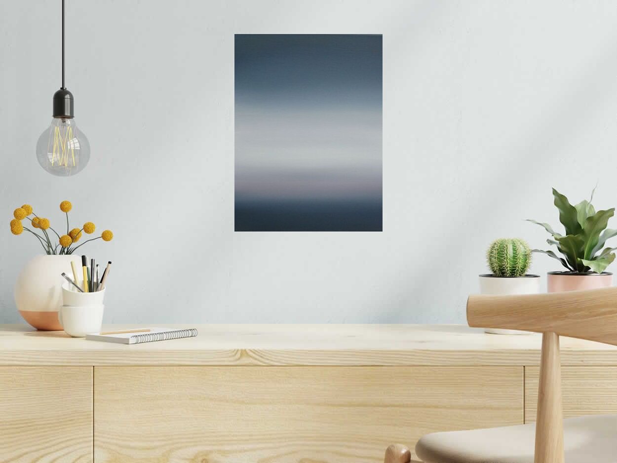 Tableau de ELISE BARAT a pour titre MICHIGAN LAKE VII style abstrait dim : ELISE BARATprix:220