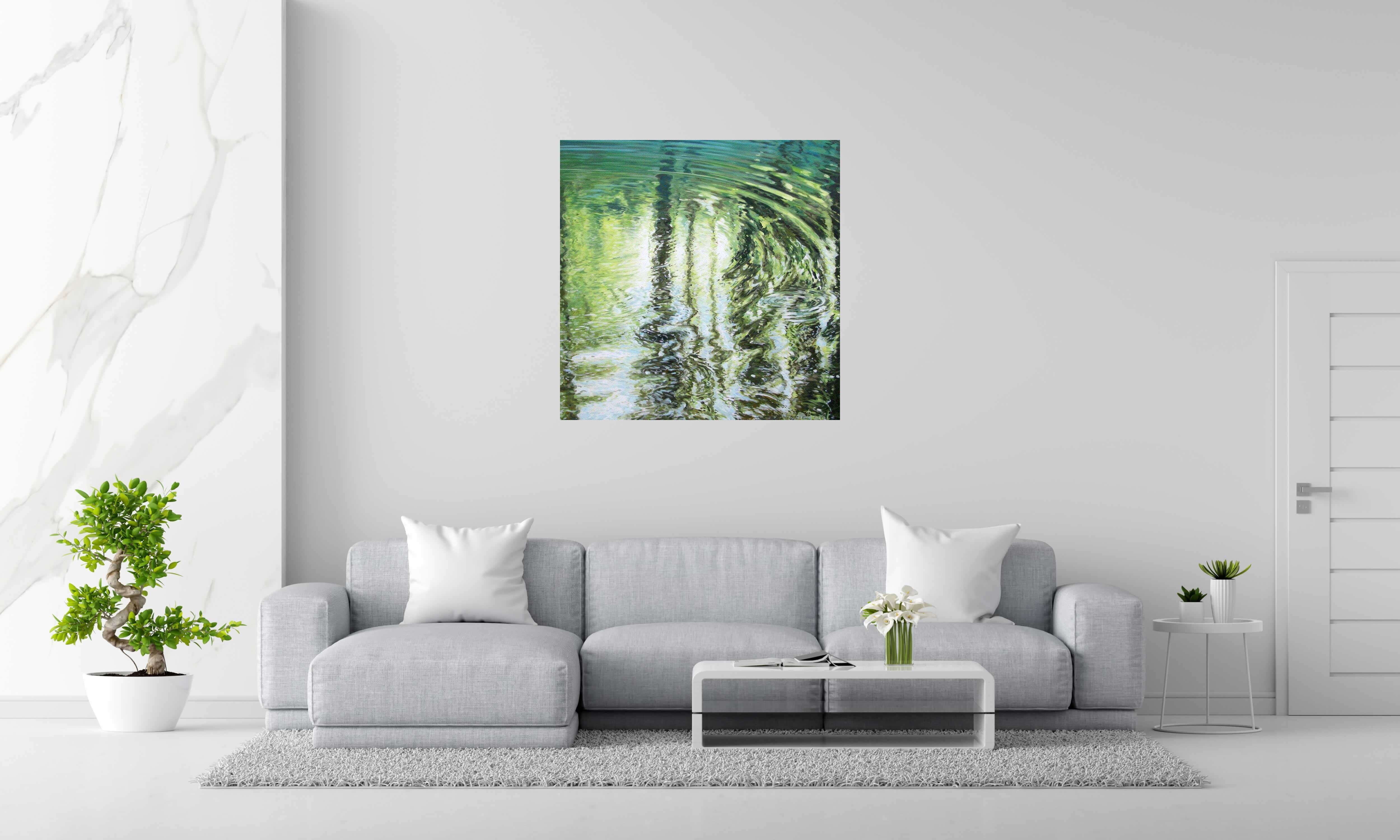Tableau de ELISE BARAT a pour titre PLONGEON AU PLANEY XI style abstrait dim : ELISE BARATprix: