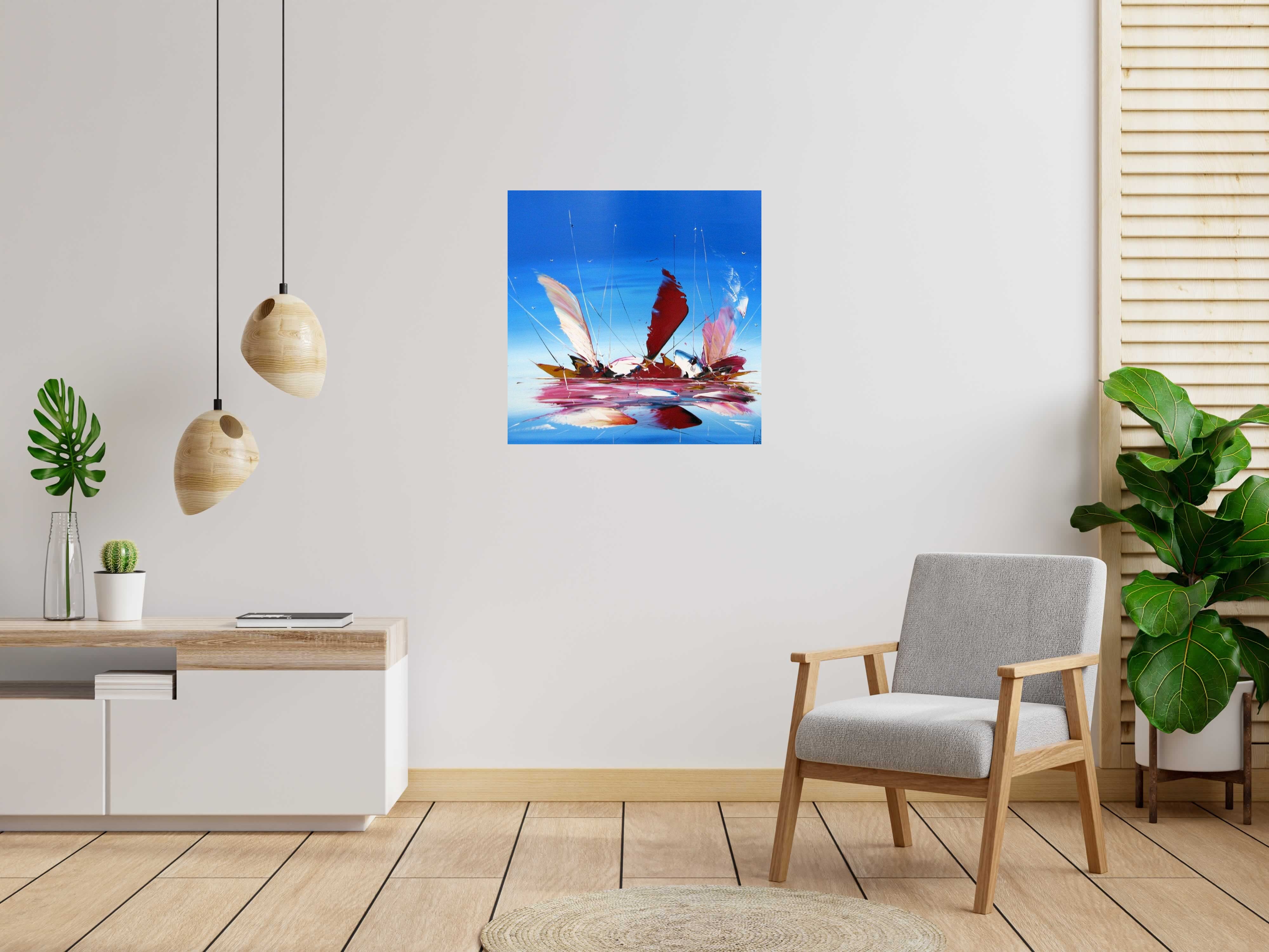 Tableau de F. BOUTET a pour titre MARINE ABSTRAITE style abstrait dim : F. BOUTETprix:650