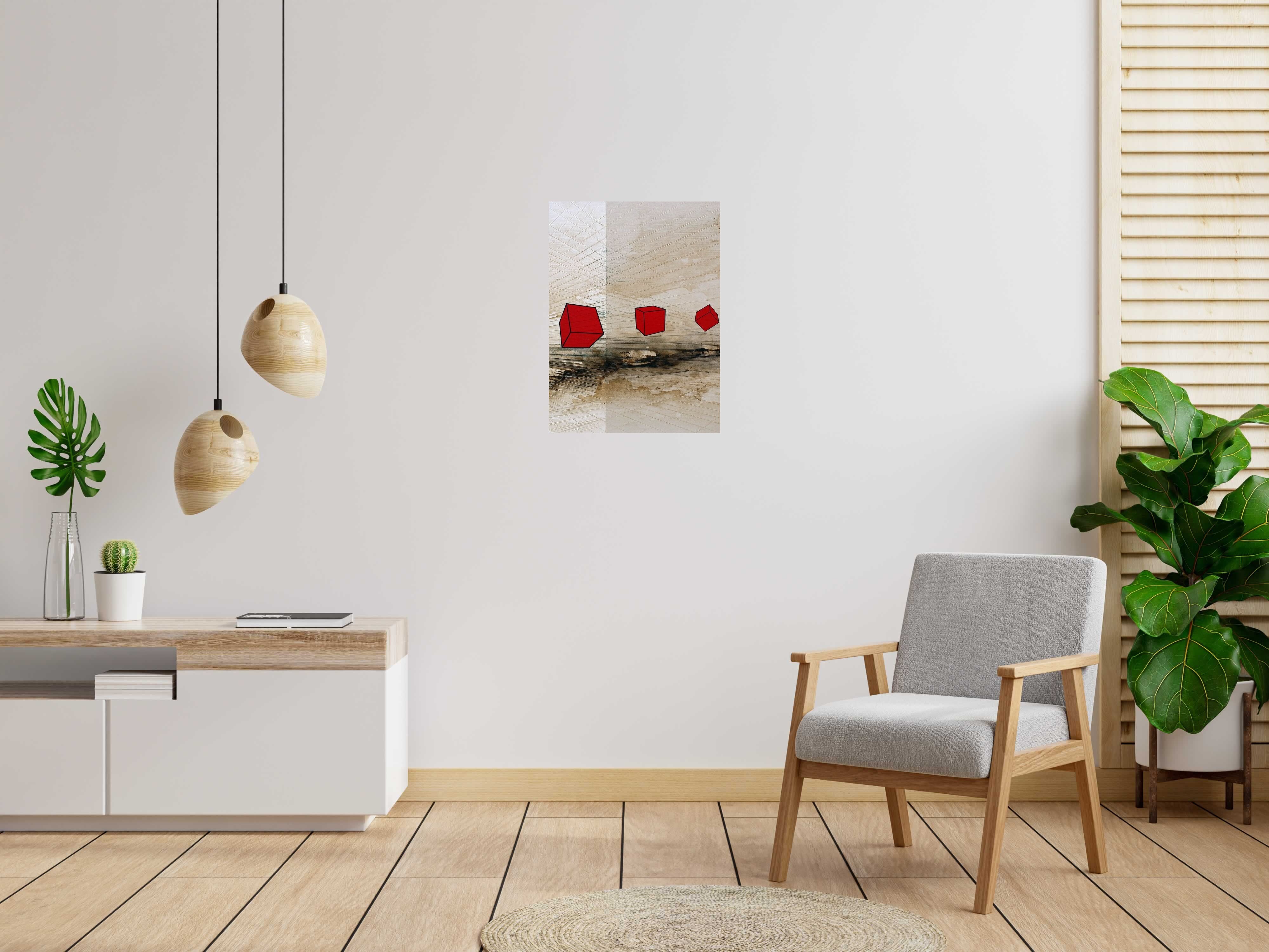 Tableau de LUDOVIC MERCHER a pour titre AWAY style abstrait dim : LUDOVIC MERCHERprix:450