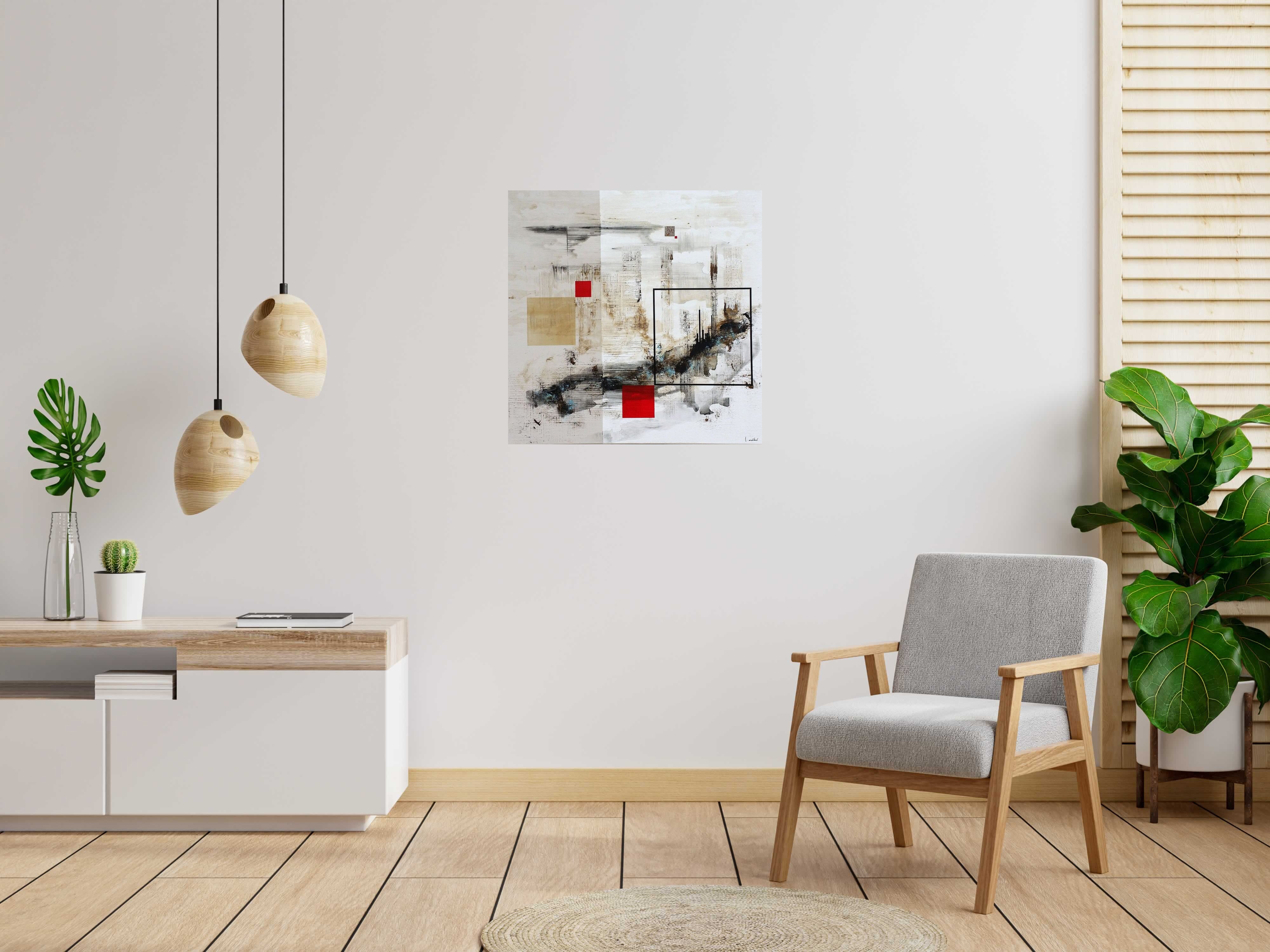 Tableau de LUDOVIC MERCHER a pour titre ZONE style abstrait dim : LUDOVIC MERCHERprix:750