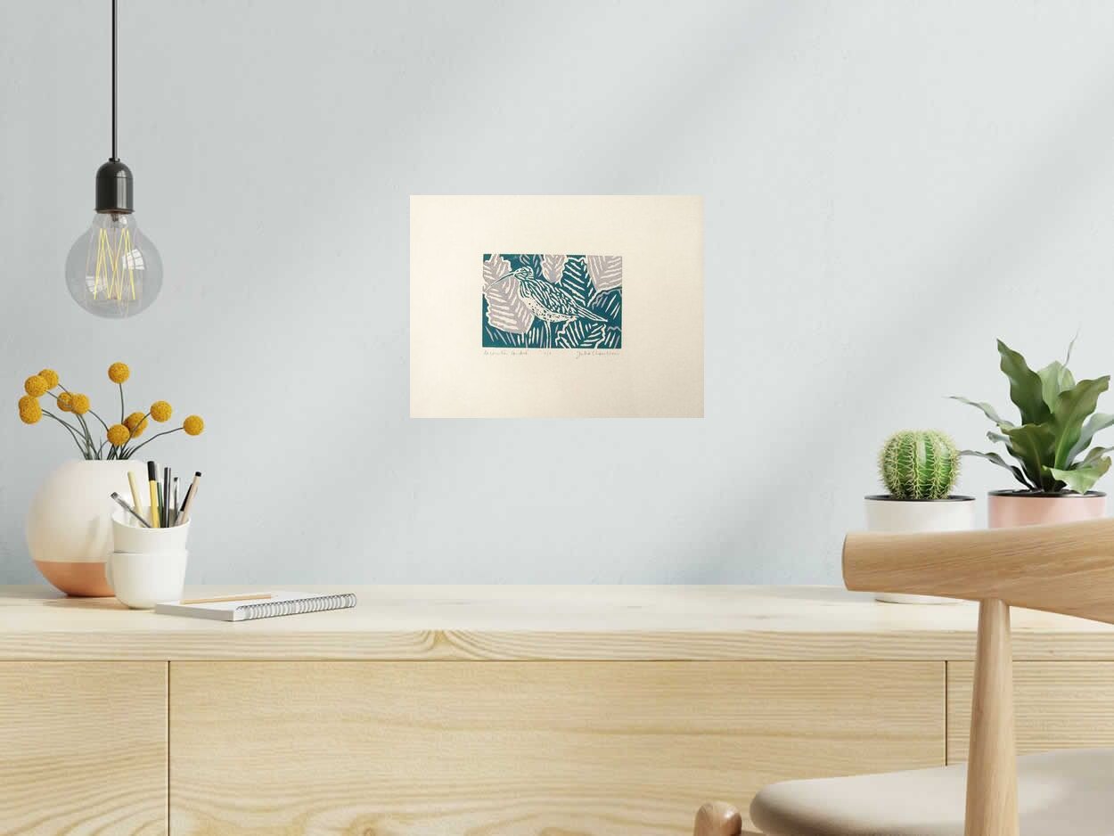 Editions d'art de JULIA CHAUSSON a pour titre LE COURLIS CENDRÉ style figuratif dim : JULIA CHAUSSONprix: