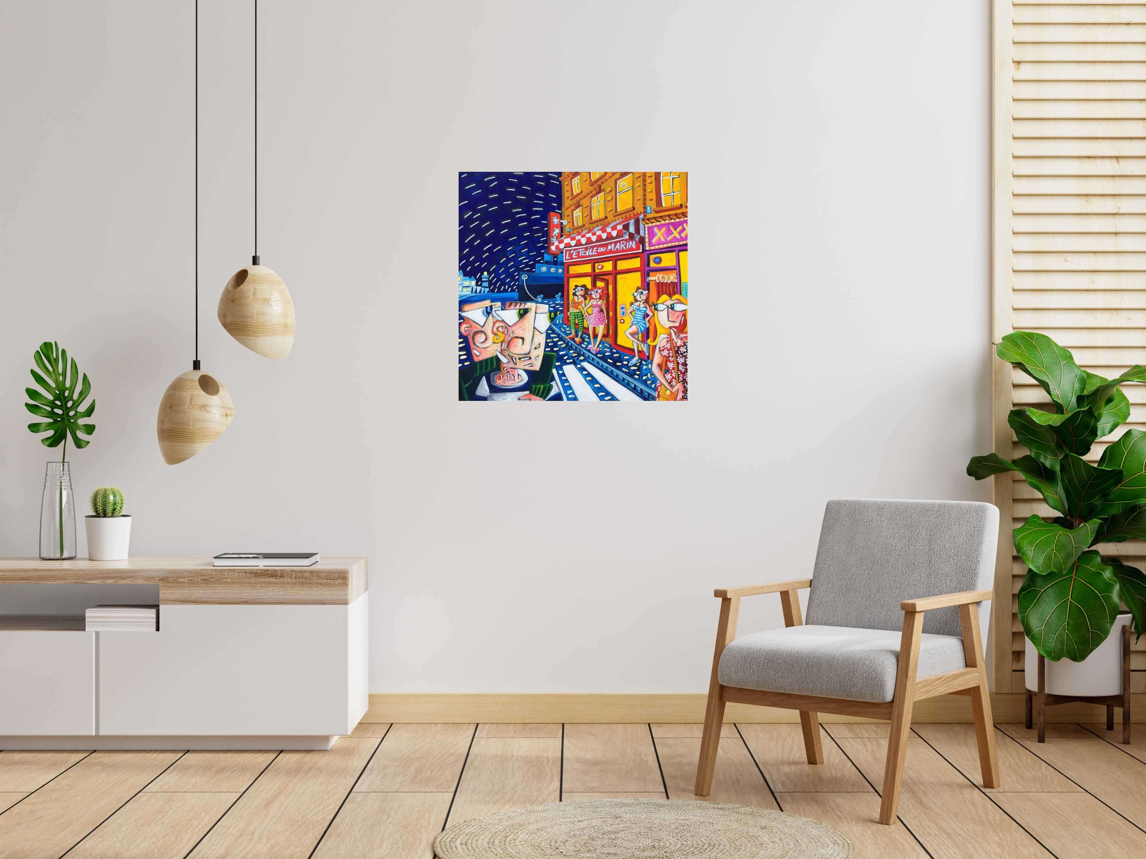 Tableau de B BOSS a pour titre BELLES DE NUIT style figuratif dim : B BOSSprix: