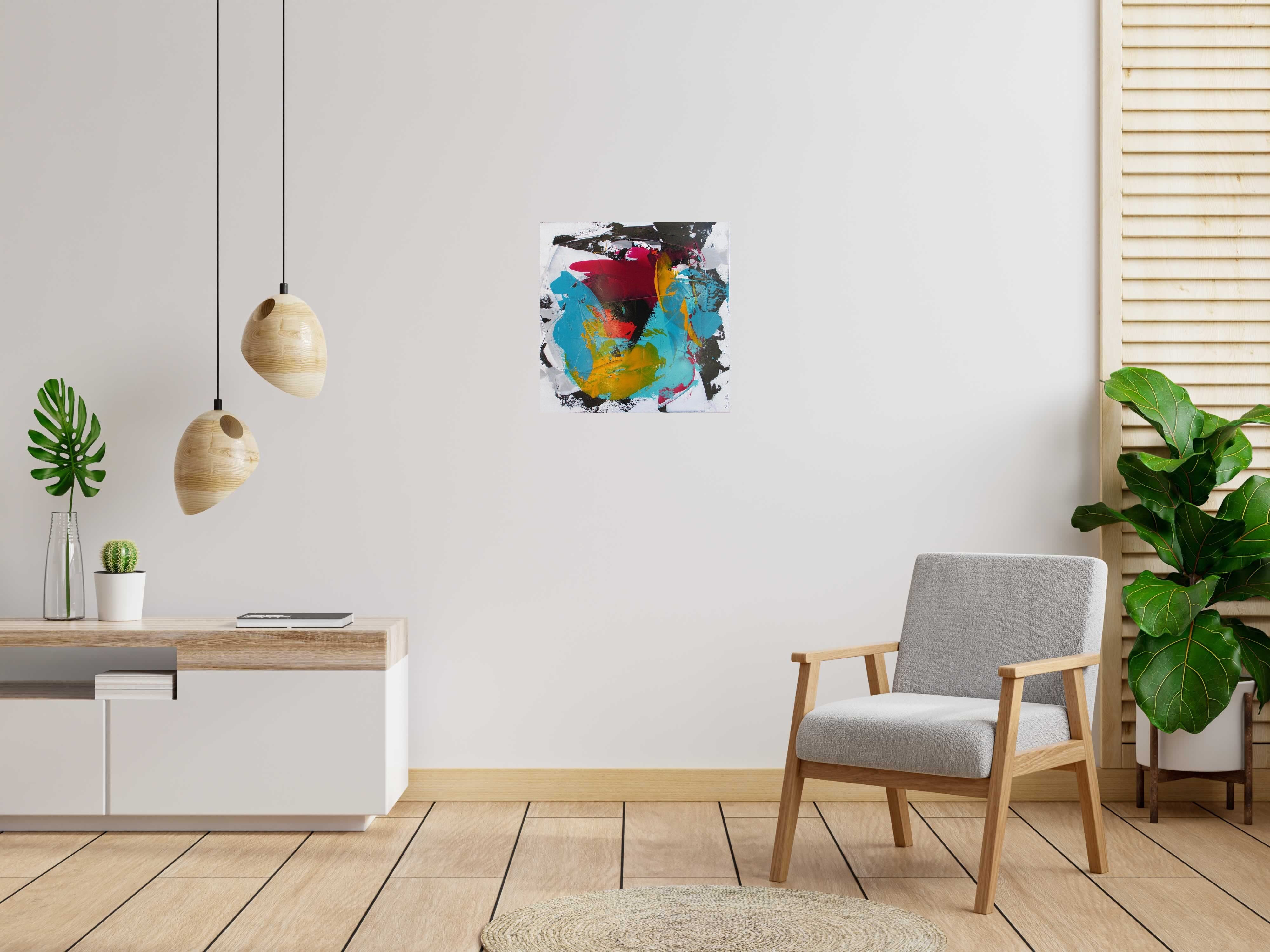 Tableau de CELINE WEBER a pour titre ACIDULÉ 3 style abstrait dim : CELINE WEBERprix: