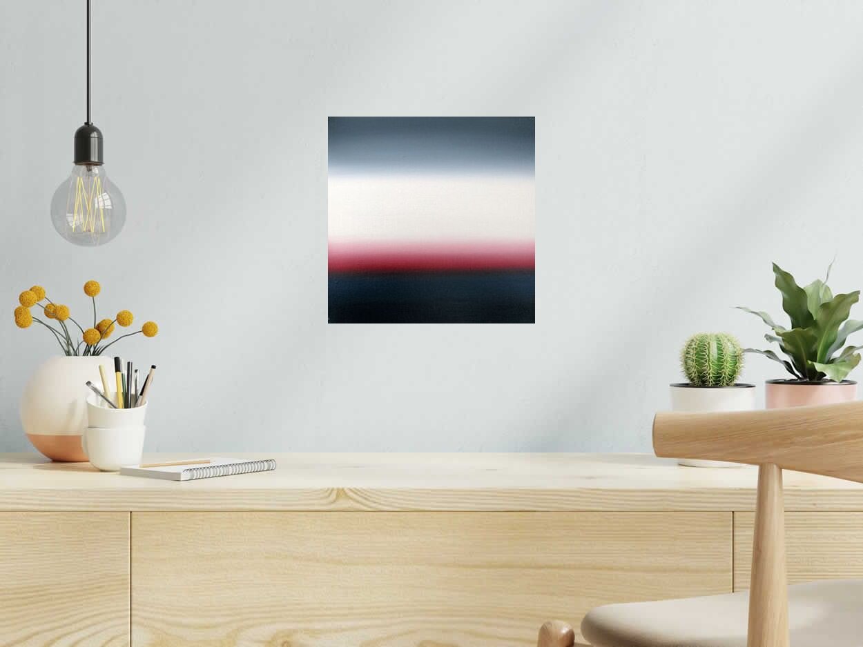 Tableau de ELISE BARAT a pour titre MICHIGAN LAKE V30 style abstrait dim : ELISE BARATprix: