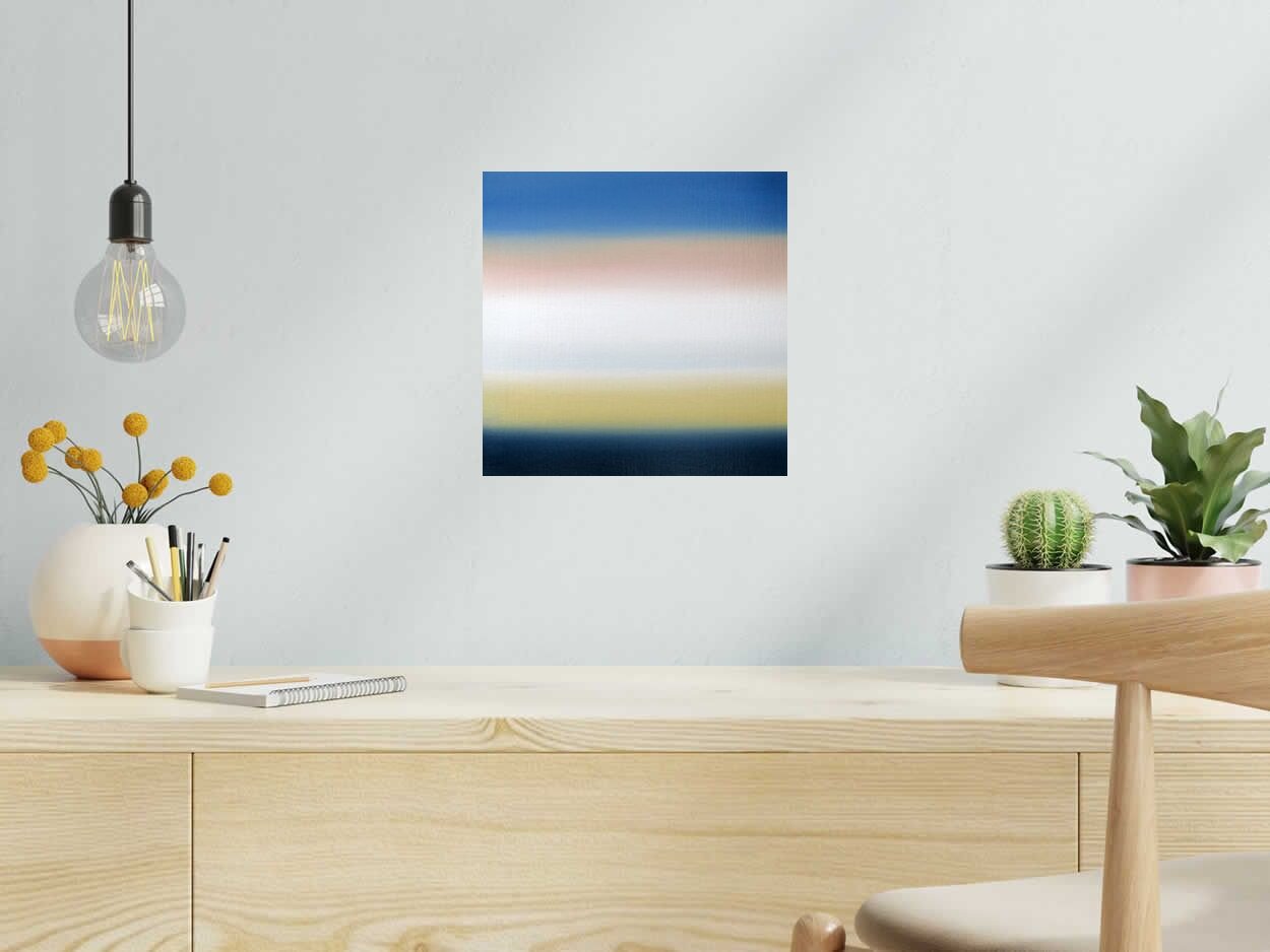 Tableau de ELISE BARAT a pour titre MICHIGAN LAKE V33 style abstrait dim : ELISE BARATprix: