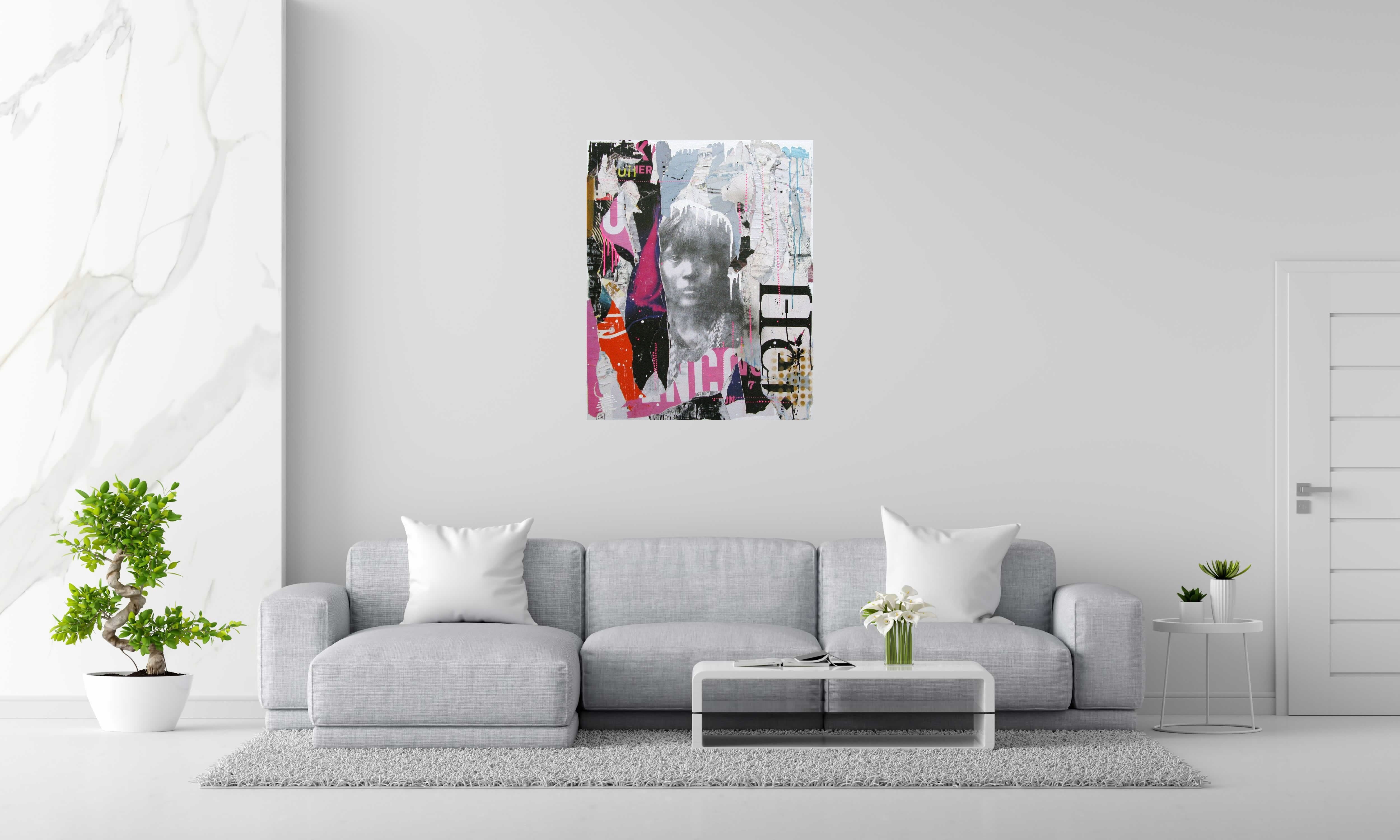 Tableau de LN LE PAPE a pour titre HER HAIRS style graphique dim : LN LE PAPEprix: