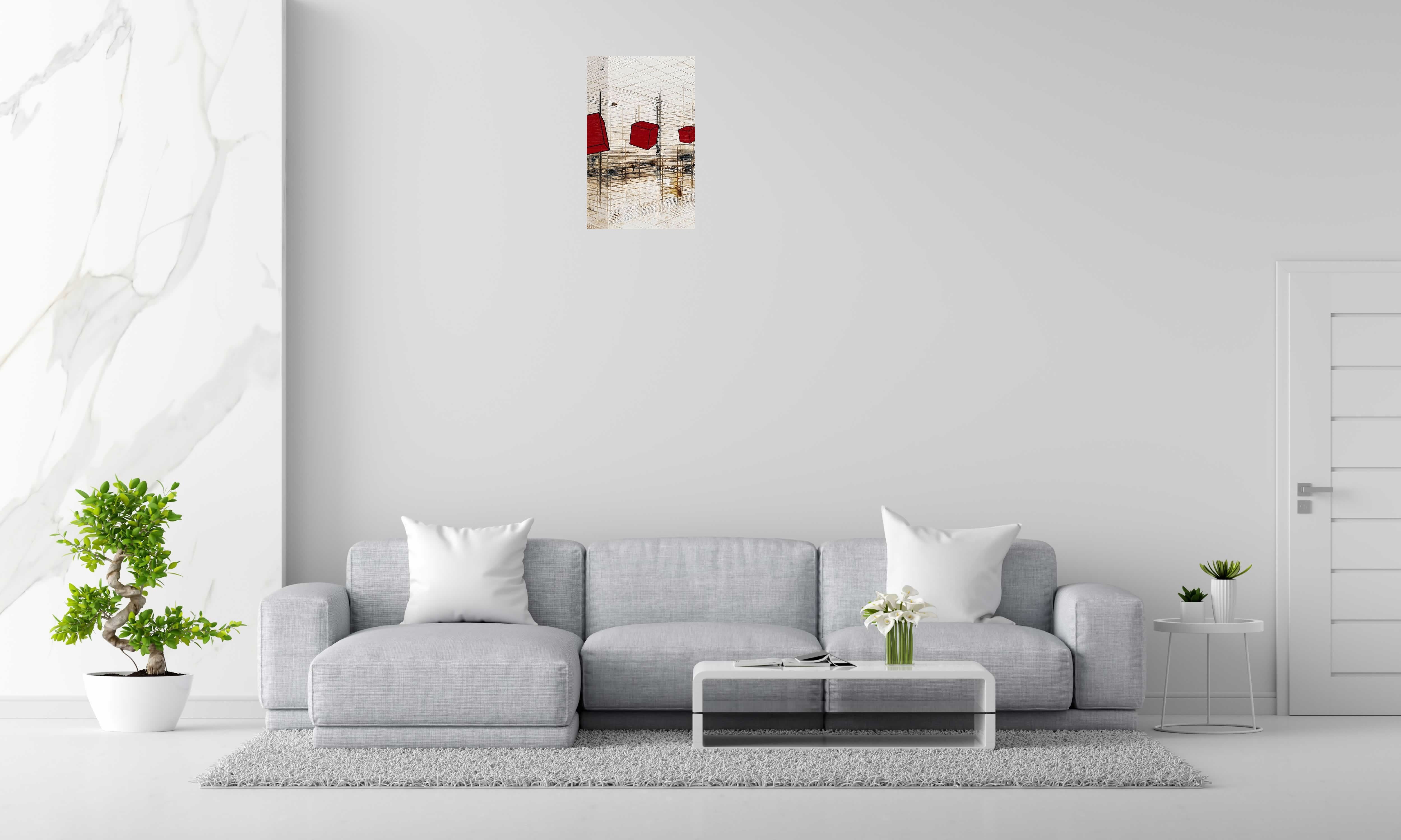 Tableau de LUDOVIC MERCHER a pour titre TRAVERSEE style abstrait dim : LUDOVIC MERCHERprix:1200