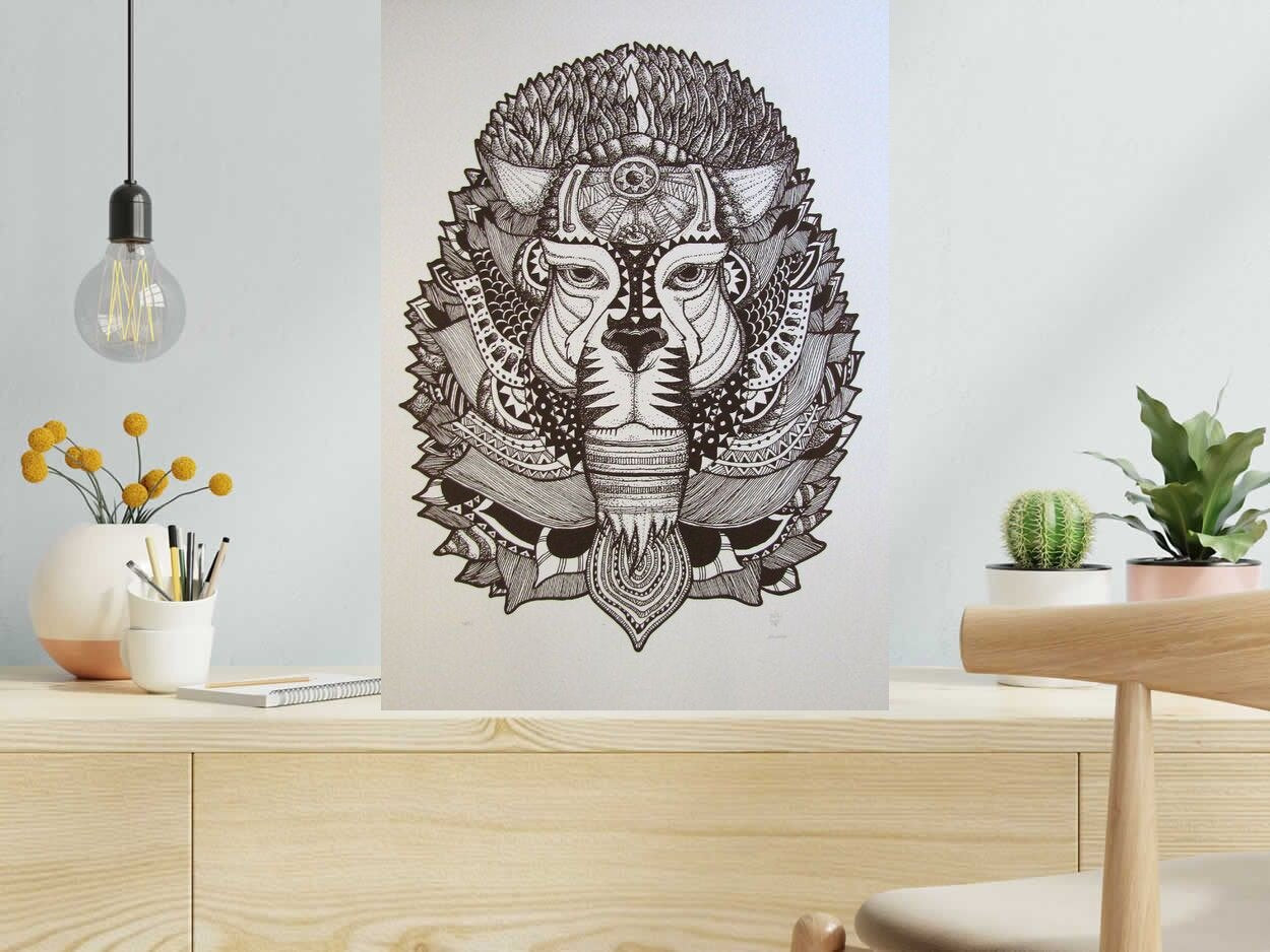 Editions d'art de JIBE a pour titre AKWABA style graphique dim : JIBEprix: