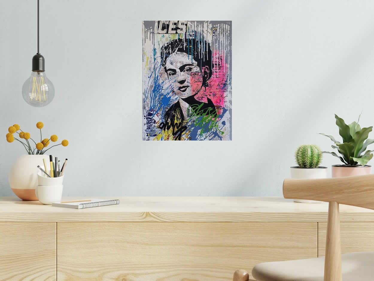 Editions d'art de PATRICIA GADISSEUR a pour titre FRIDA style street pop art dim : PATRICIA GADISSEURprix:70
