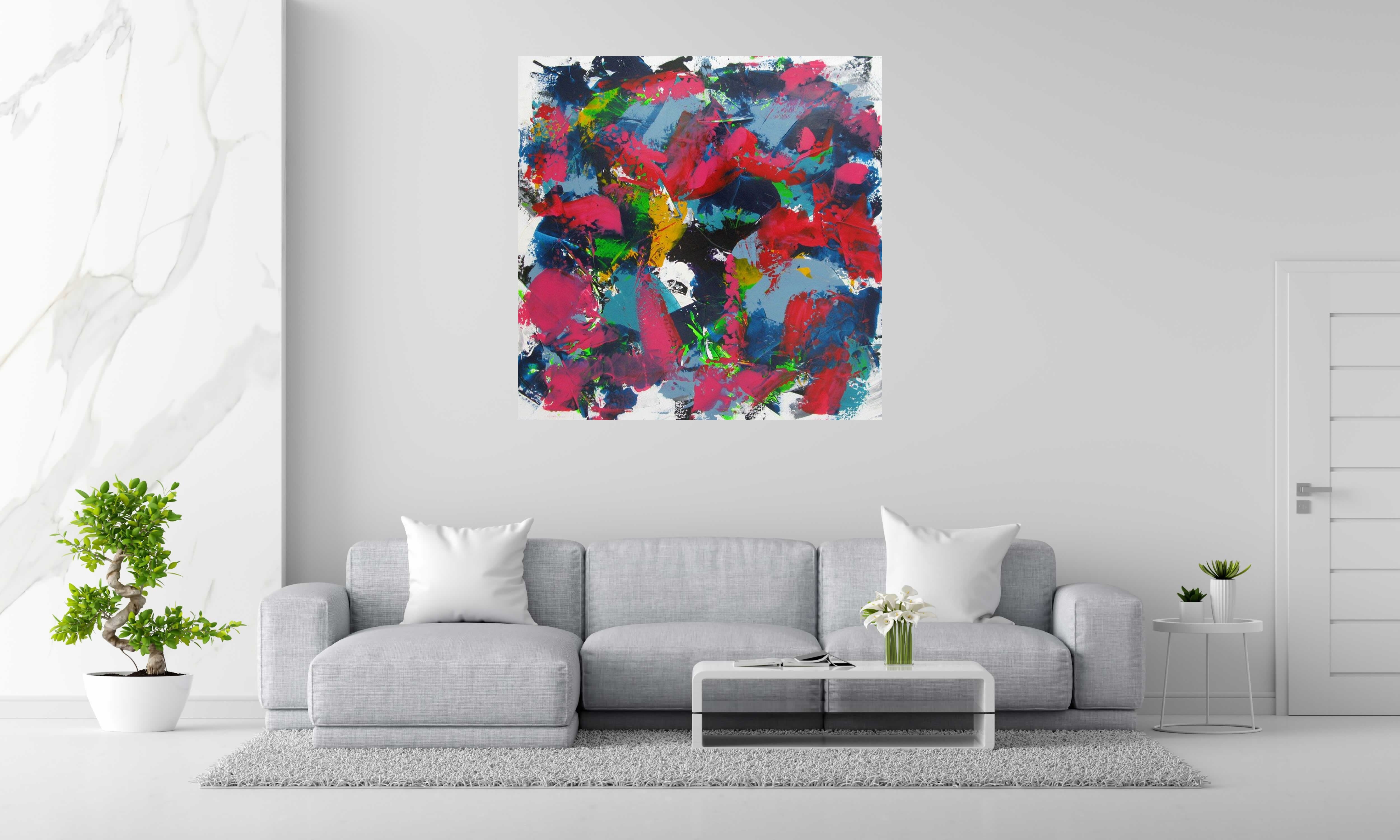 Tableau de CELINE WEBER a pour titre MALIBU style abstrait dim : CELINE WEBERprix: