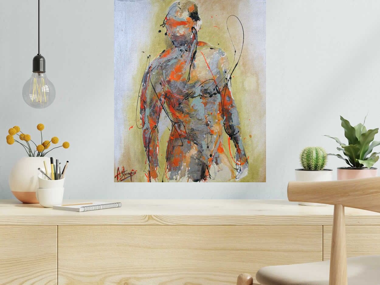 Tableau de AMANDYNE S. a pour titre POWERFULL style figuratif dim : AMANDYNE S.prix:500