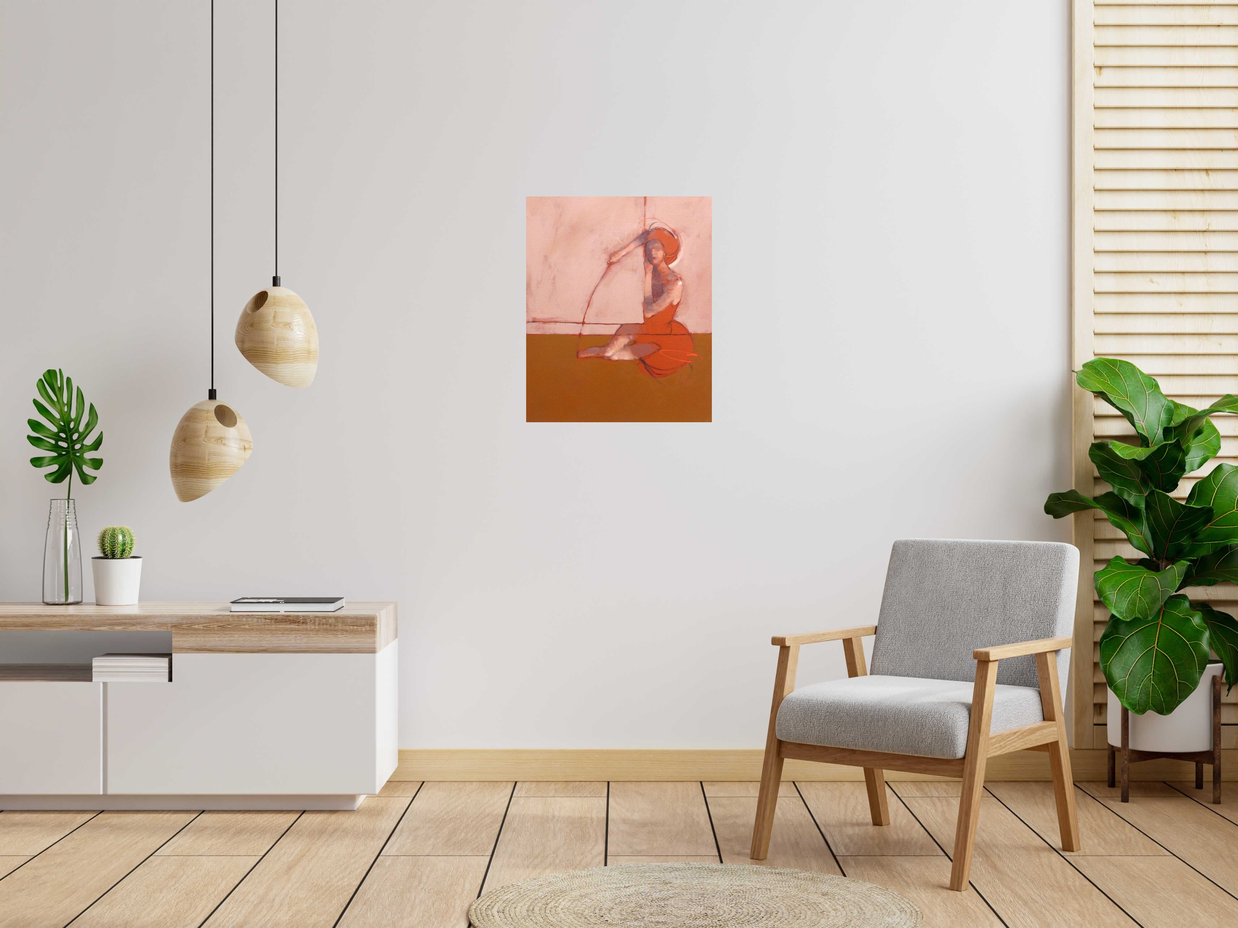 Tableau de MASSEBEUF Olivier a pour titre HANGING BY A THREAD style figuratif dim : MASSEBEUF Olivierprix:500